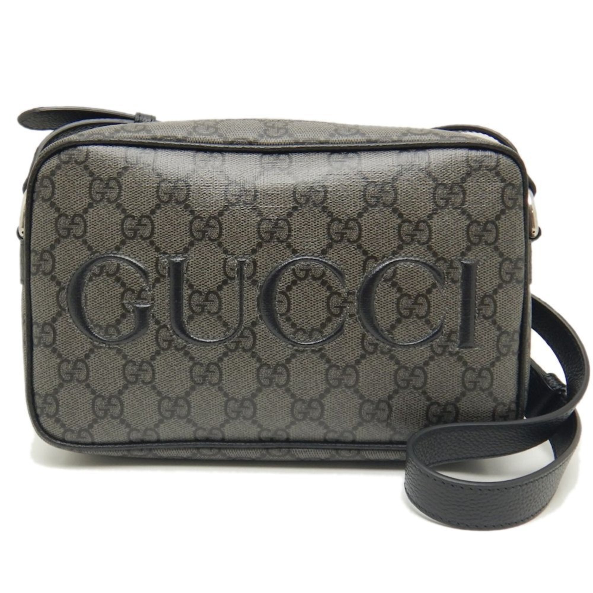 Gucci Black Gg Supreme Canvas Shoulder Bag (Pre-Owned)