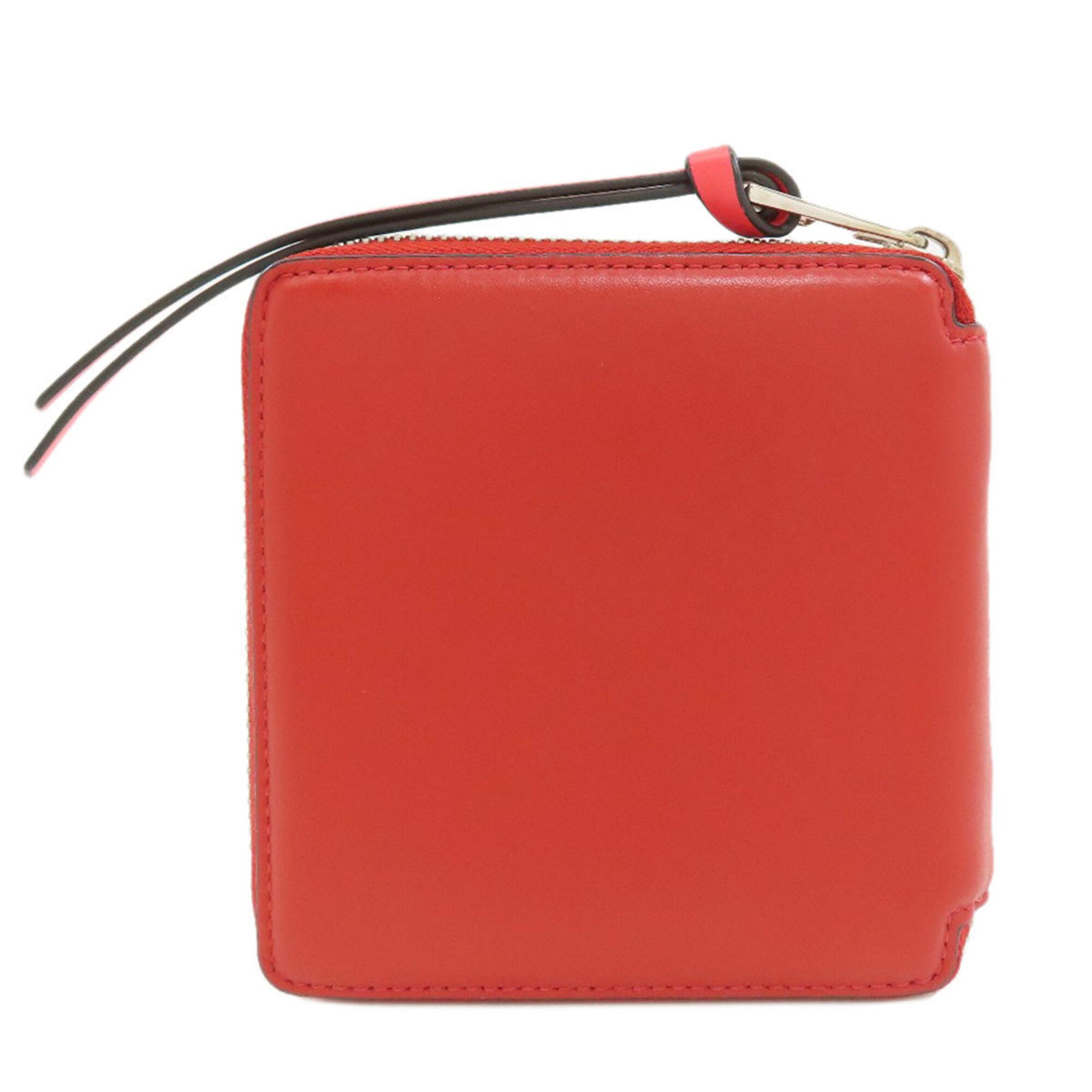 Loewe Red Color Leather Wallet (Bi-Fold) (Pre-Owned)