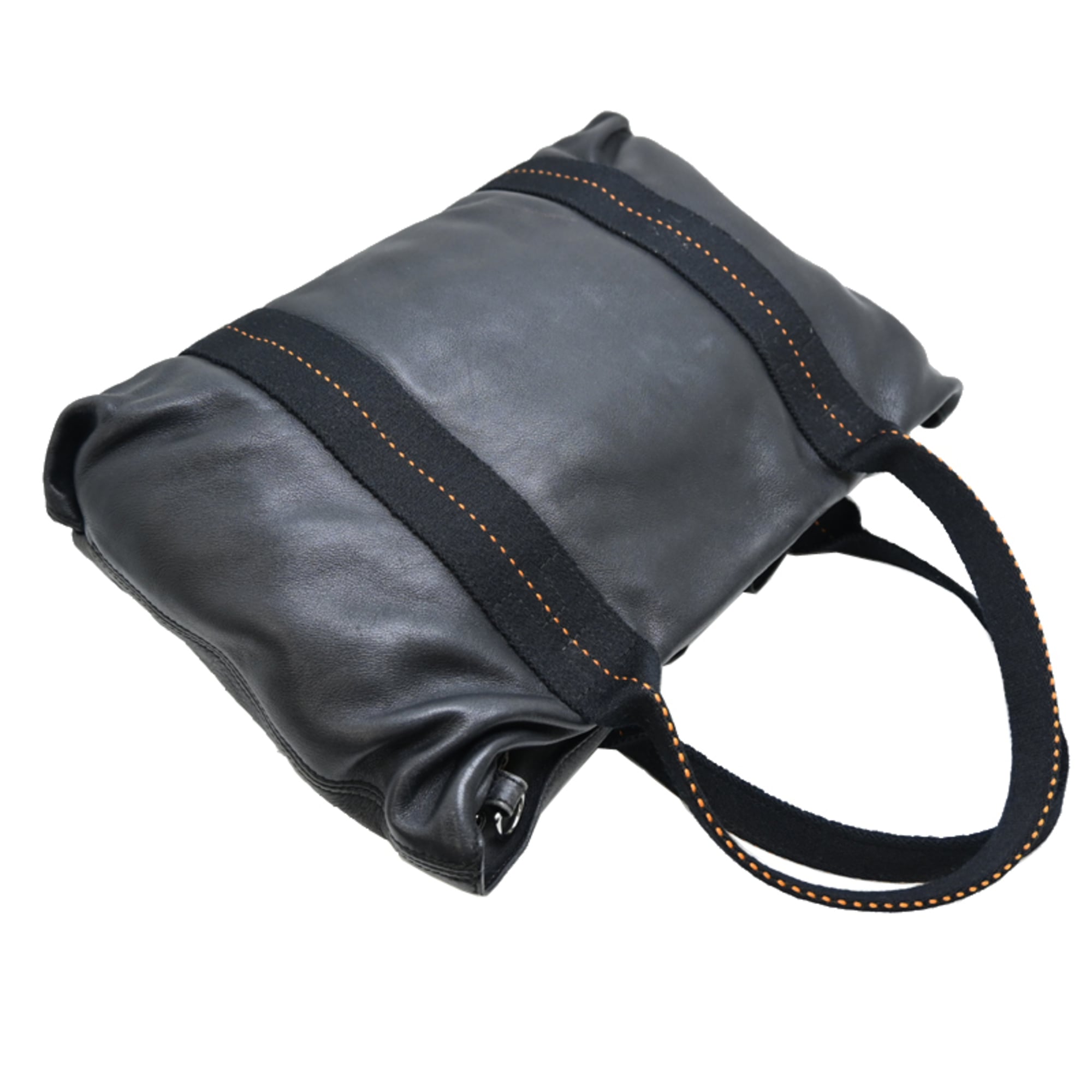 Hermes Black Veau Derma Handbag (Pre-Owned)