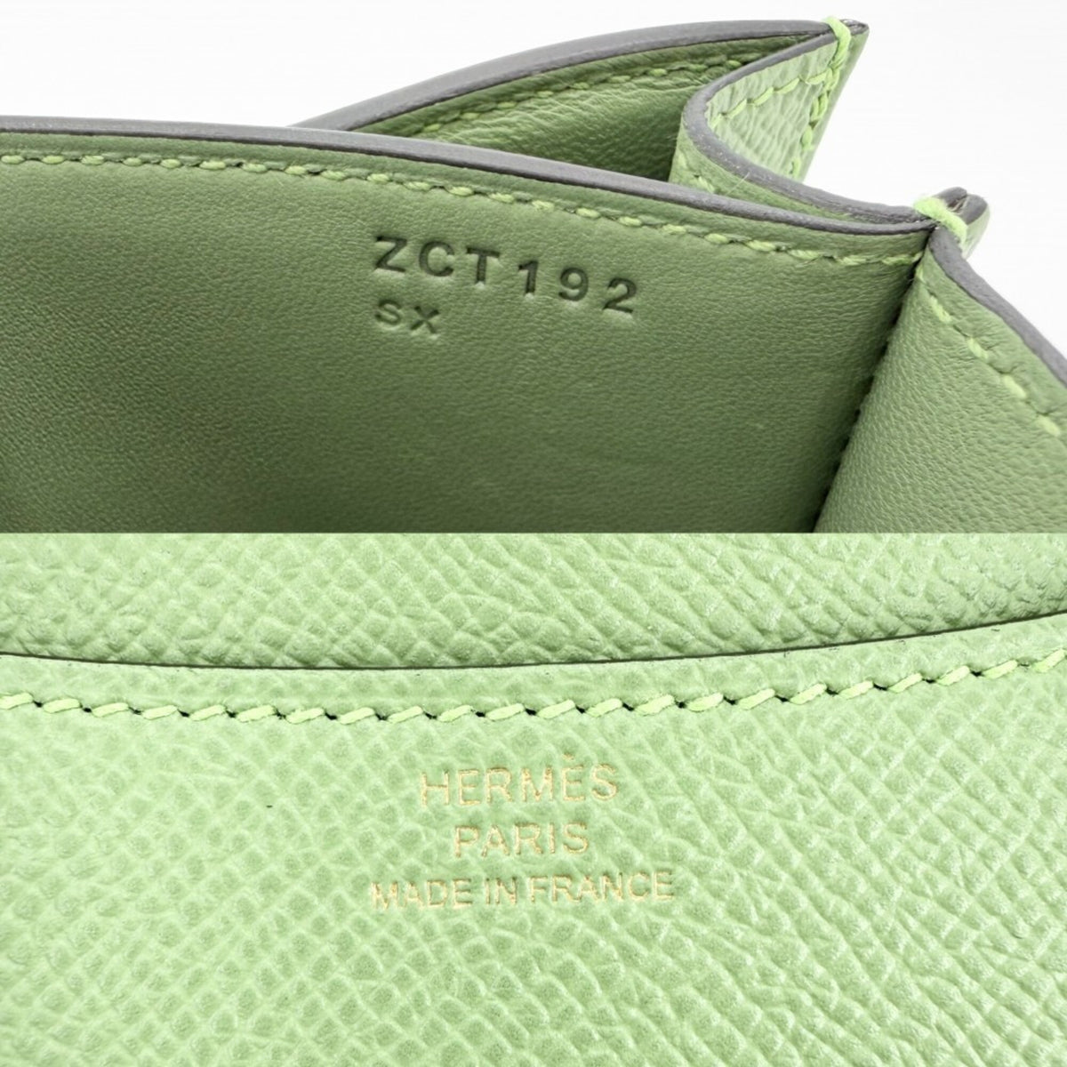 Hermes Green Epsom Leather Pochette Shoulder Bag (Pre-Owned)