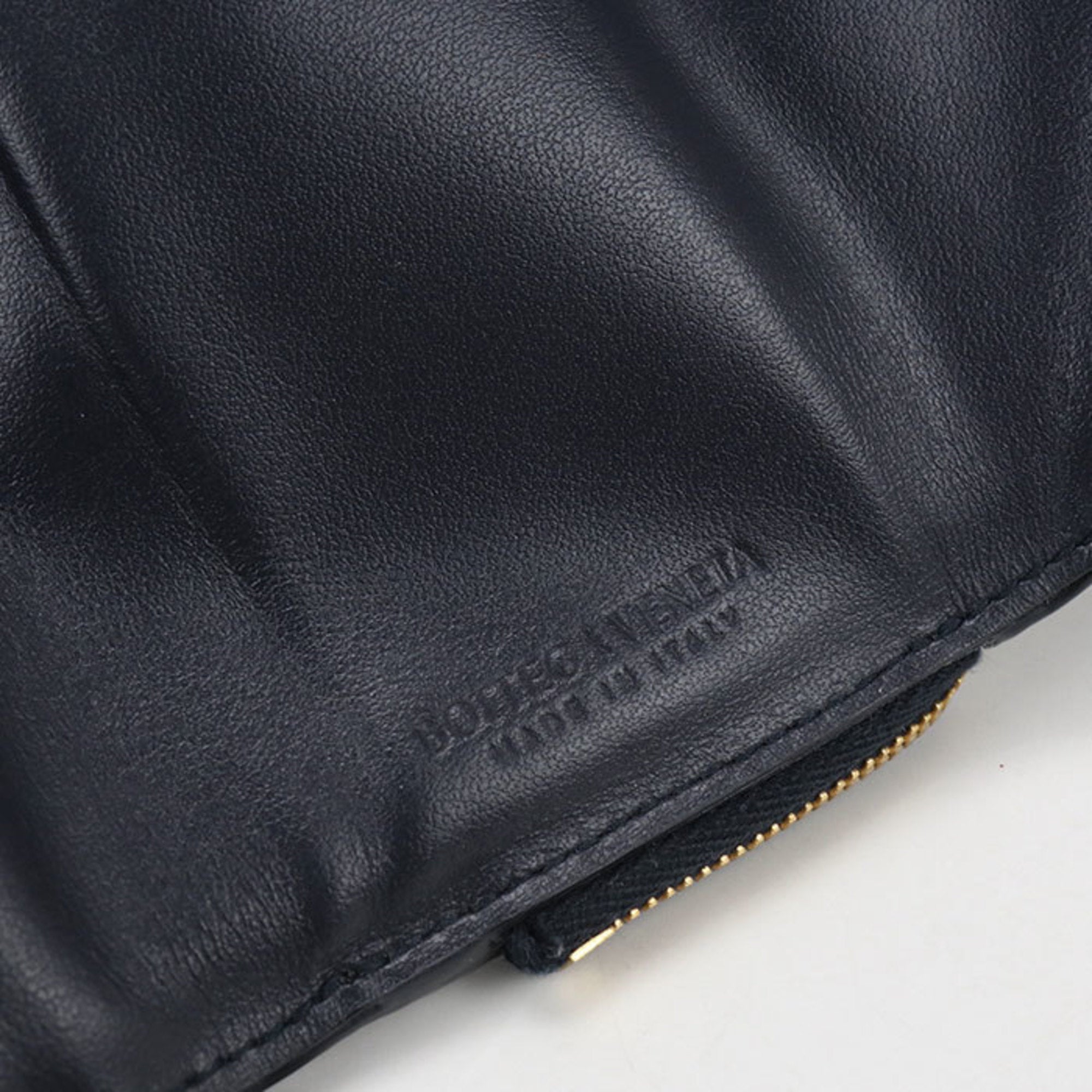 Bottega Veneta Intrecciato Navy Intrecciato Wallet (Tri-Fold) (Pre-Owned)