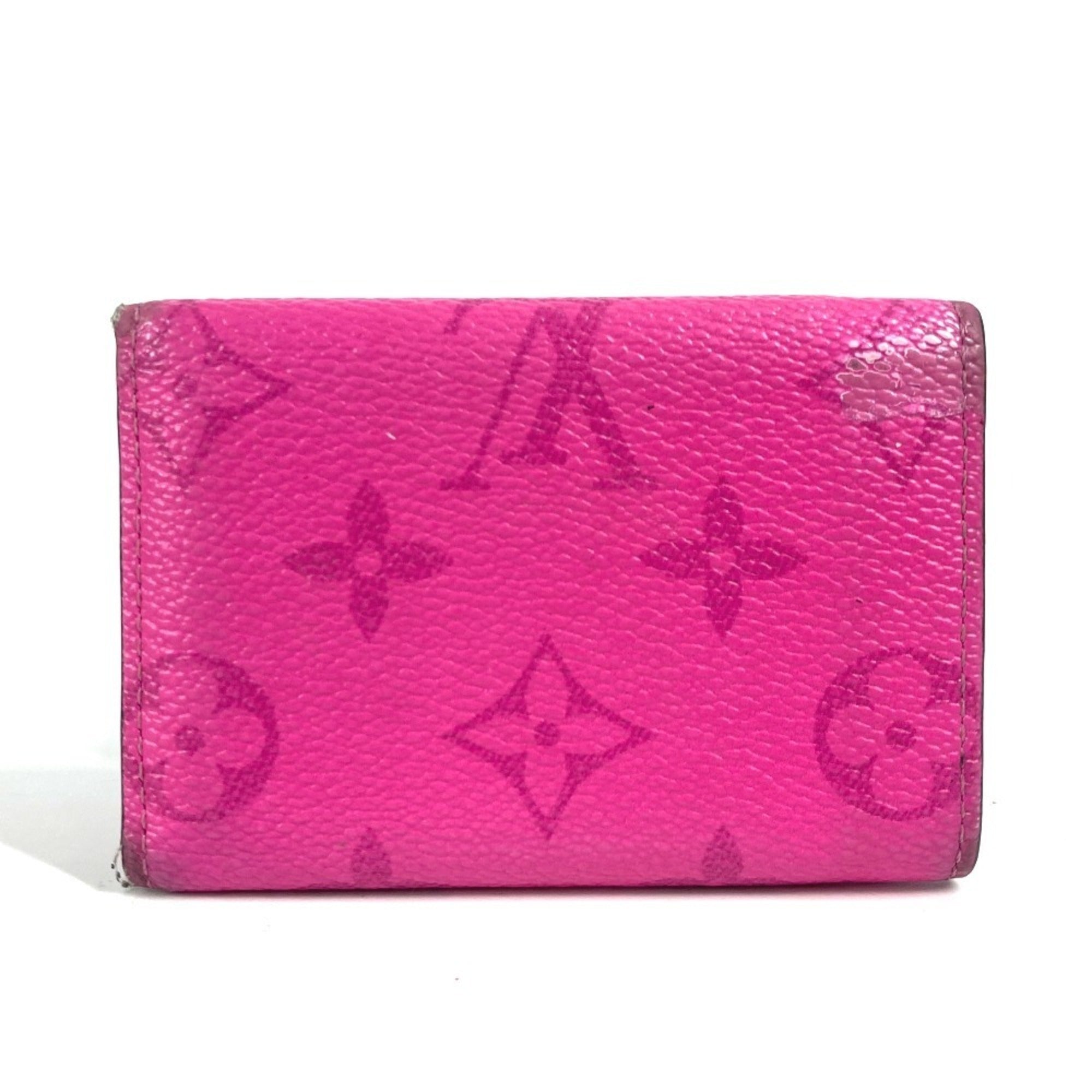 Louis Vuitton Pink Taiga Leather Wallet (Tri-Fold) (Pre-Owned)