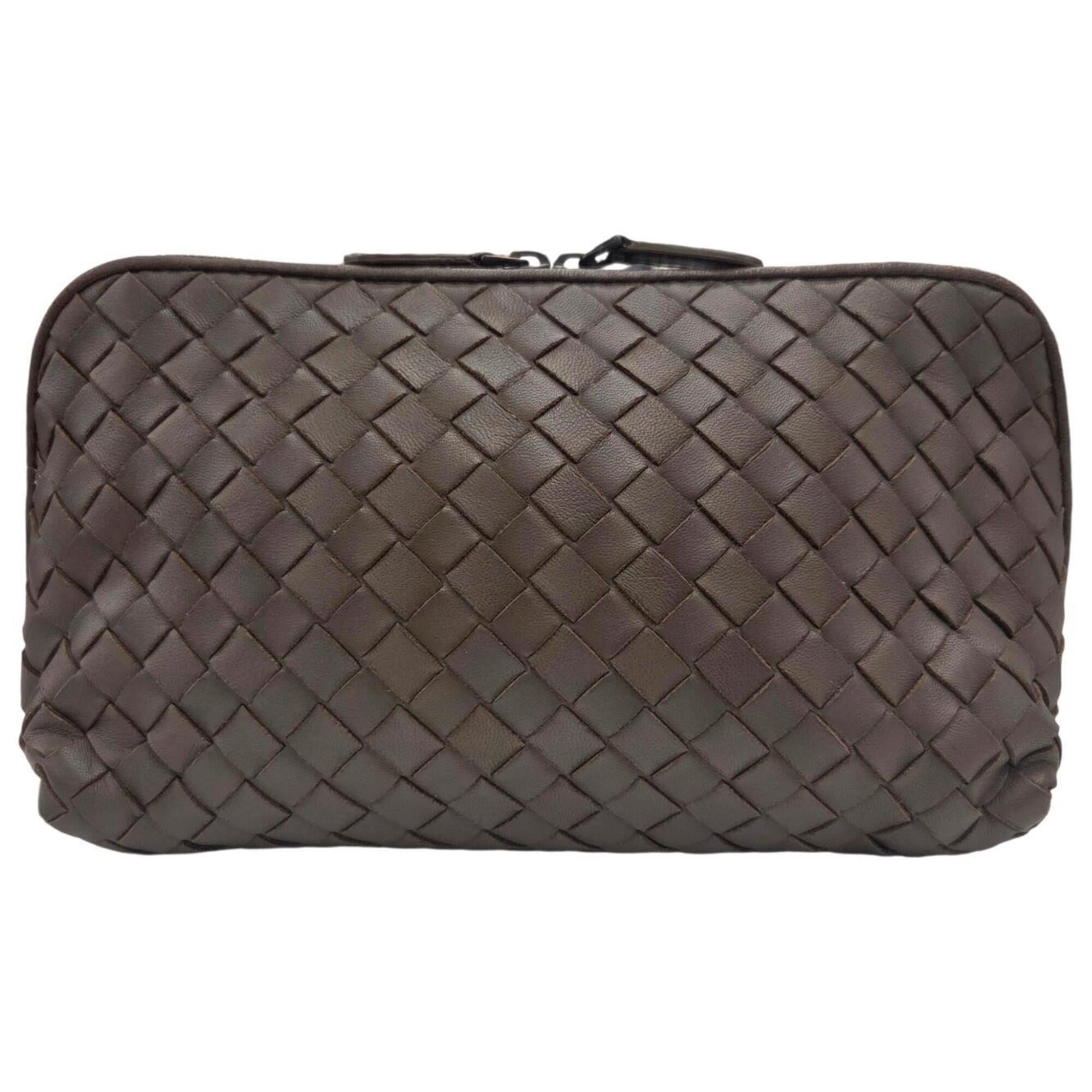 Bottega Veneta Brown Leather Pouch (Pre-Owned)