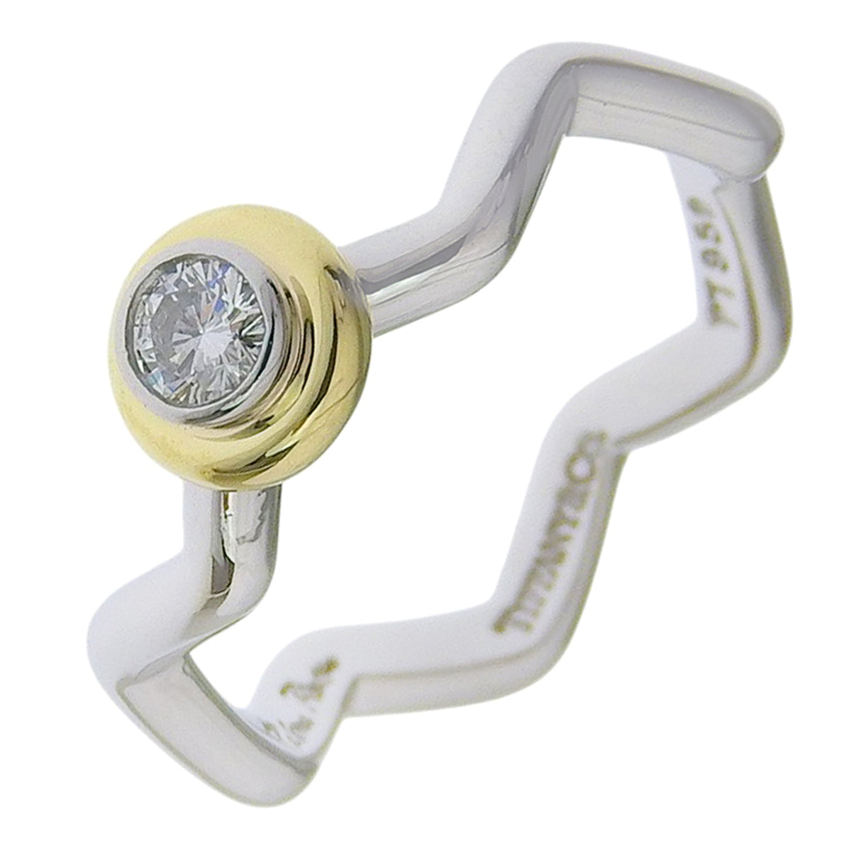Tiffany Yellow Gold (18K) Platinum 950 Band Ring (Pre-Owned)