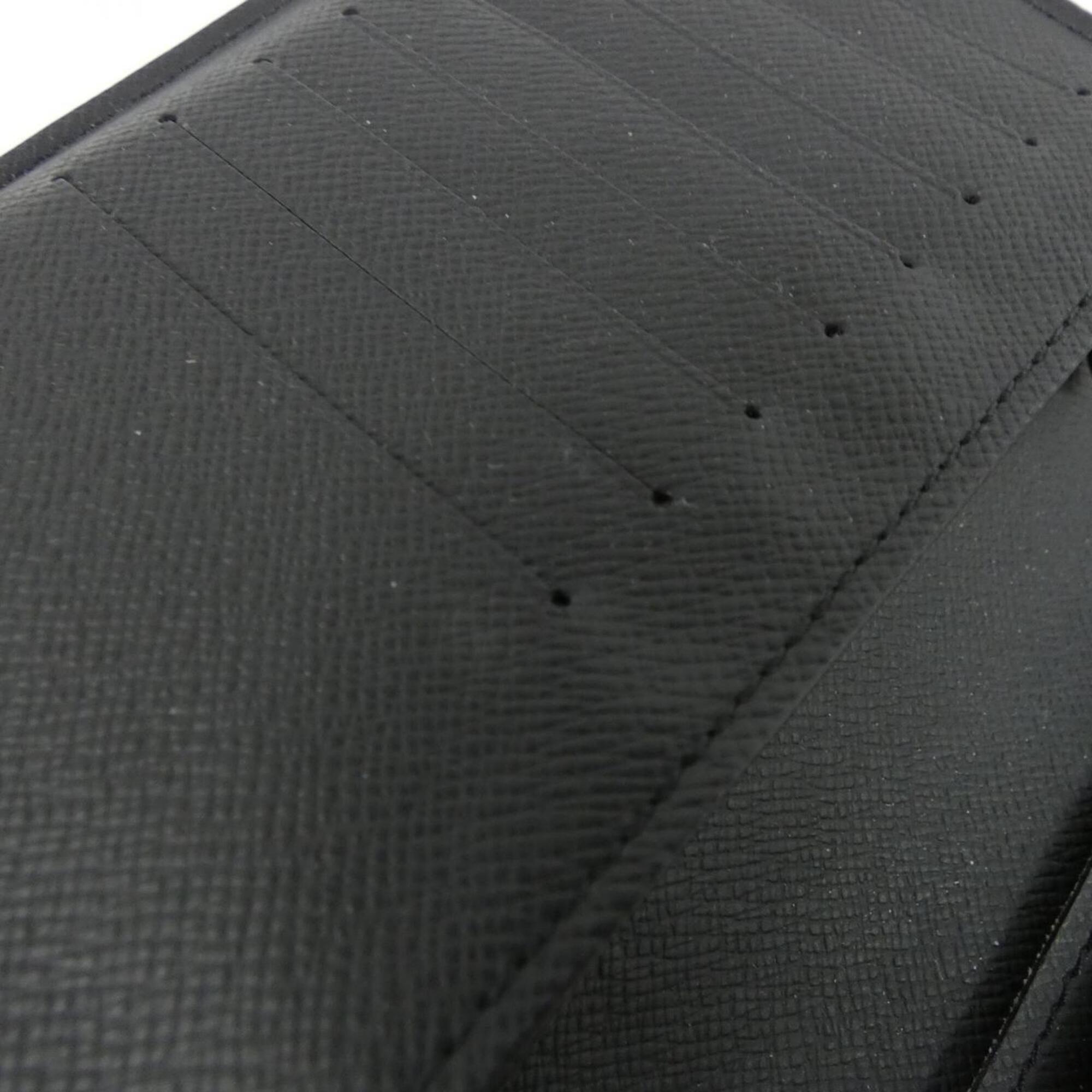 Louis Vuitton Black Leather Long Wallet (Bi-Fold) (Pre-Owned)