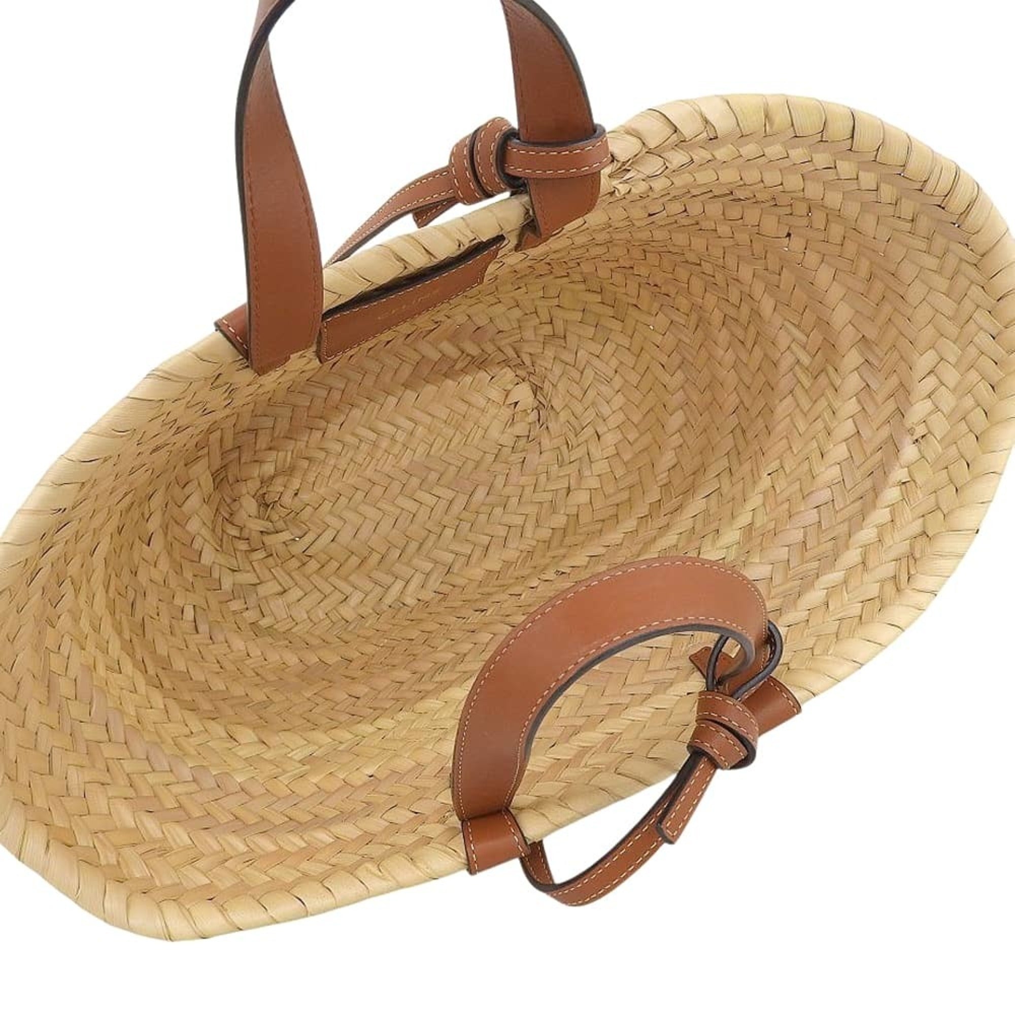 Celine Beige Brown Raffia Handbag Shoulder Bag (Pre-Owned)