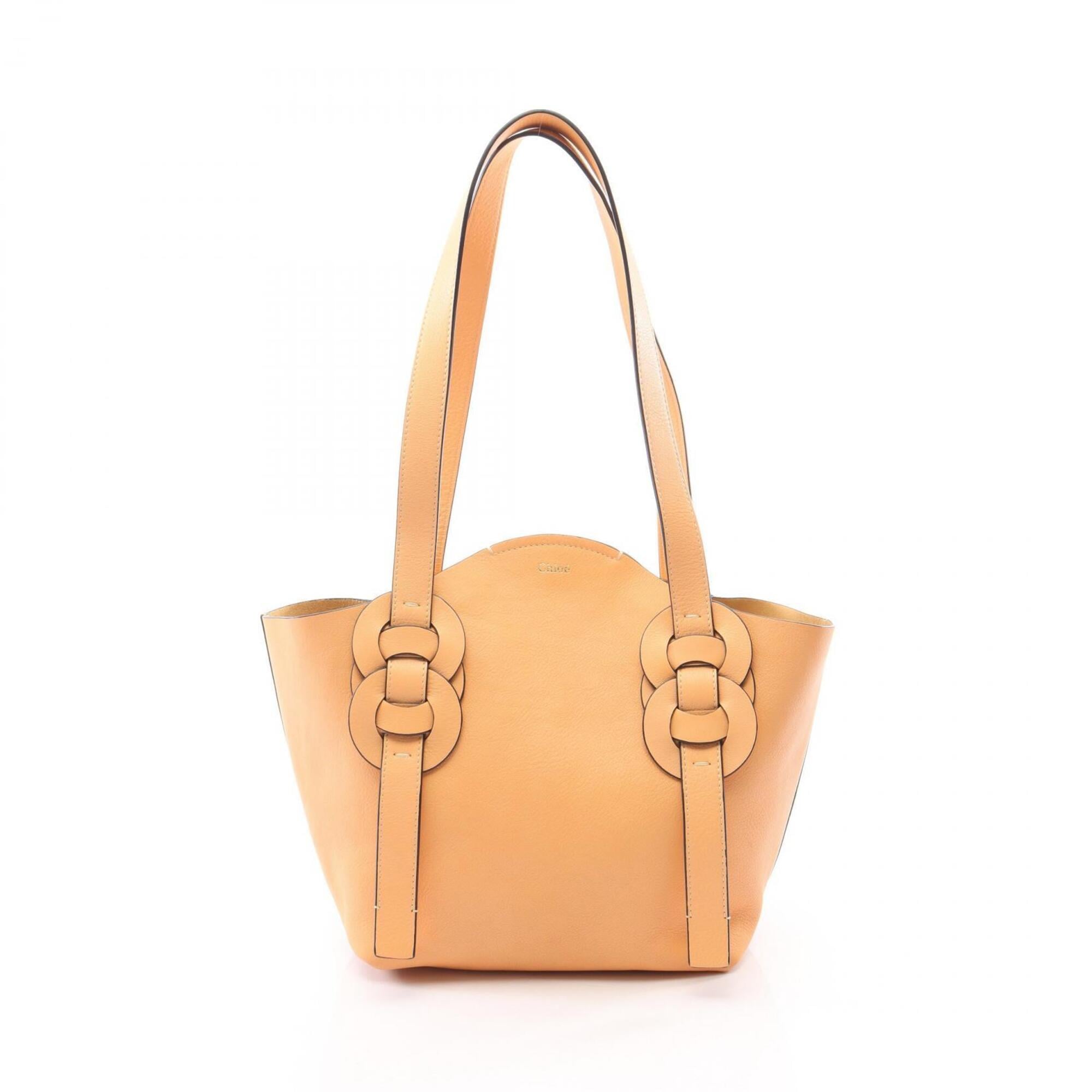 Chloé Beige Leather Handbag Tote Bag (Pre-Owned)