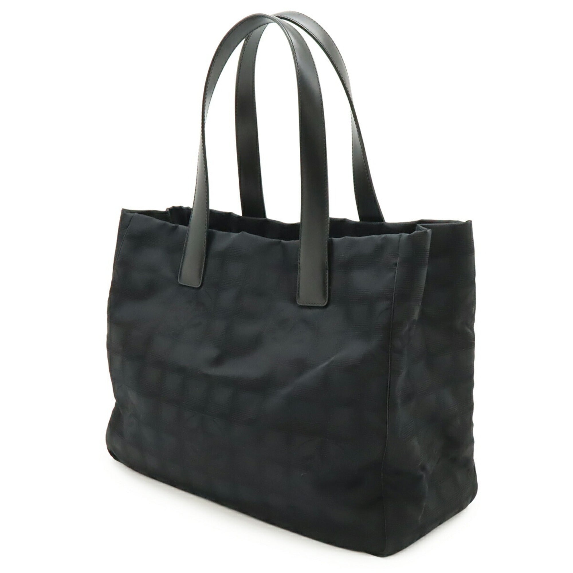 Chanel Black New Travel Line Shoulder Bag Tote Bag (Pre-Owned)