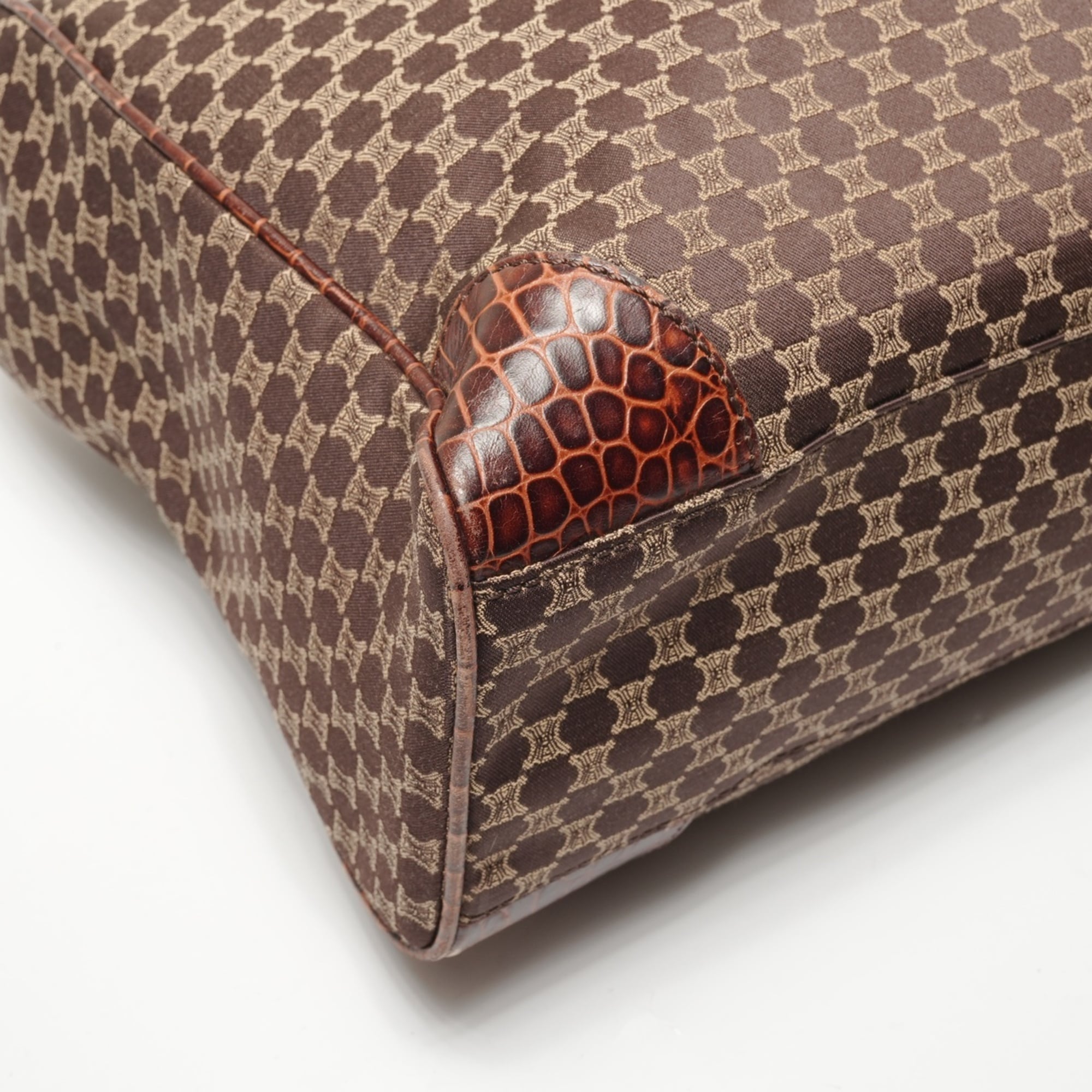 Celine Macadam Brown Canvas Tote Bag (Pre-Owned)