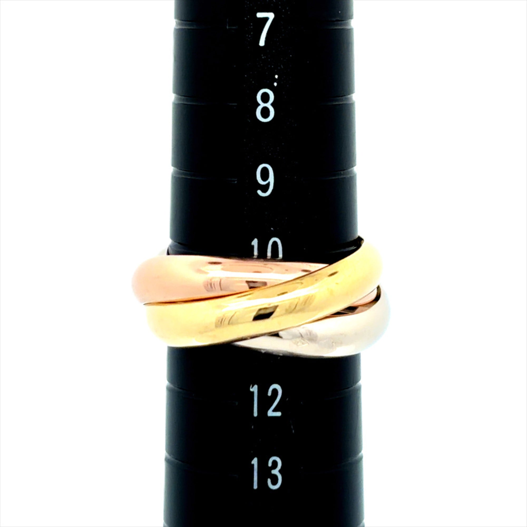 Cartier Trinity Pink Gold White Gold Yellow Gold Yellow Gold (18K) Pink Gold (18K) White Gold (18K) Band Ring (Pre-Owned)