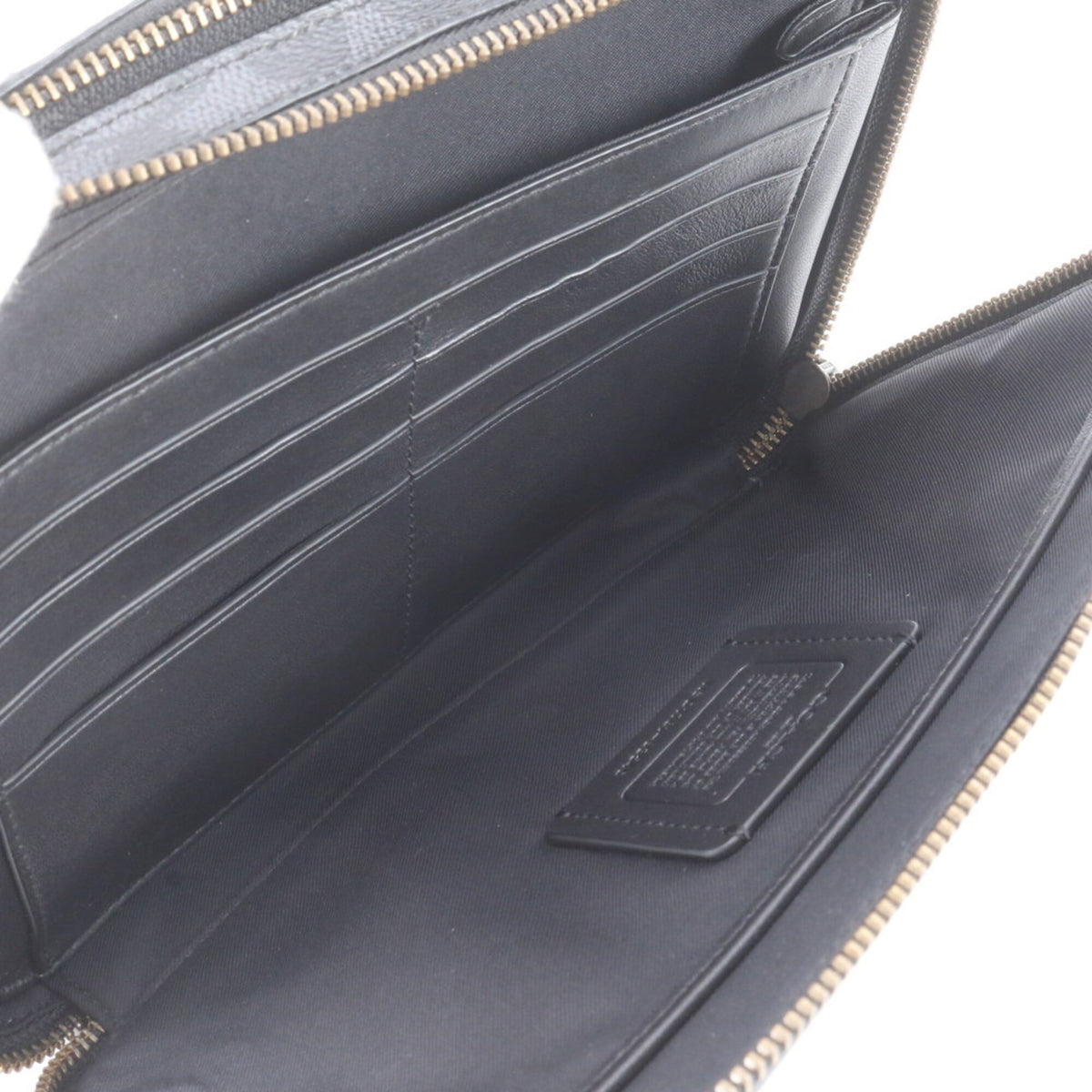 Coach Black Leather Coated Canvas Clutch Bag Pouch (Pre-Owned)