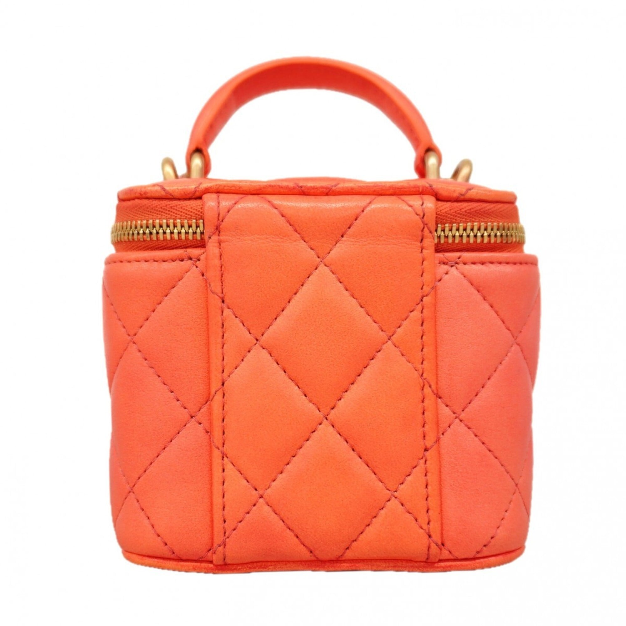 Chanel Salmon Pink Leather Vanity Bag (Pre-Owned)
