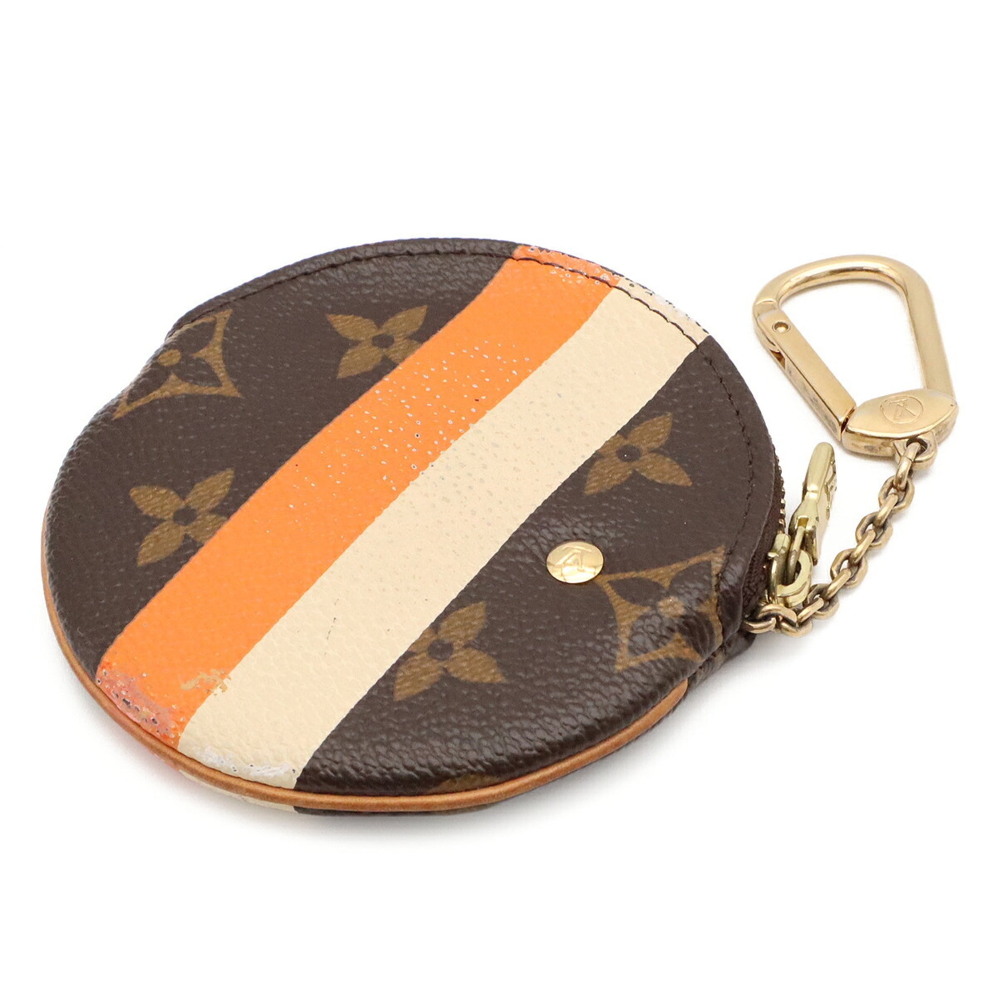 Louis Vuitton Cream Orange Monogram Canvas Coin Purse/Coin Case (Pre-Owned)