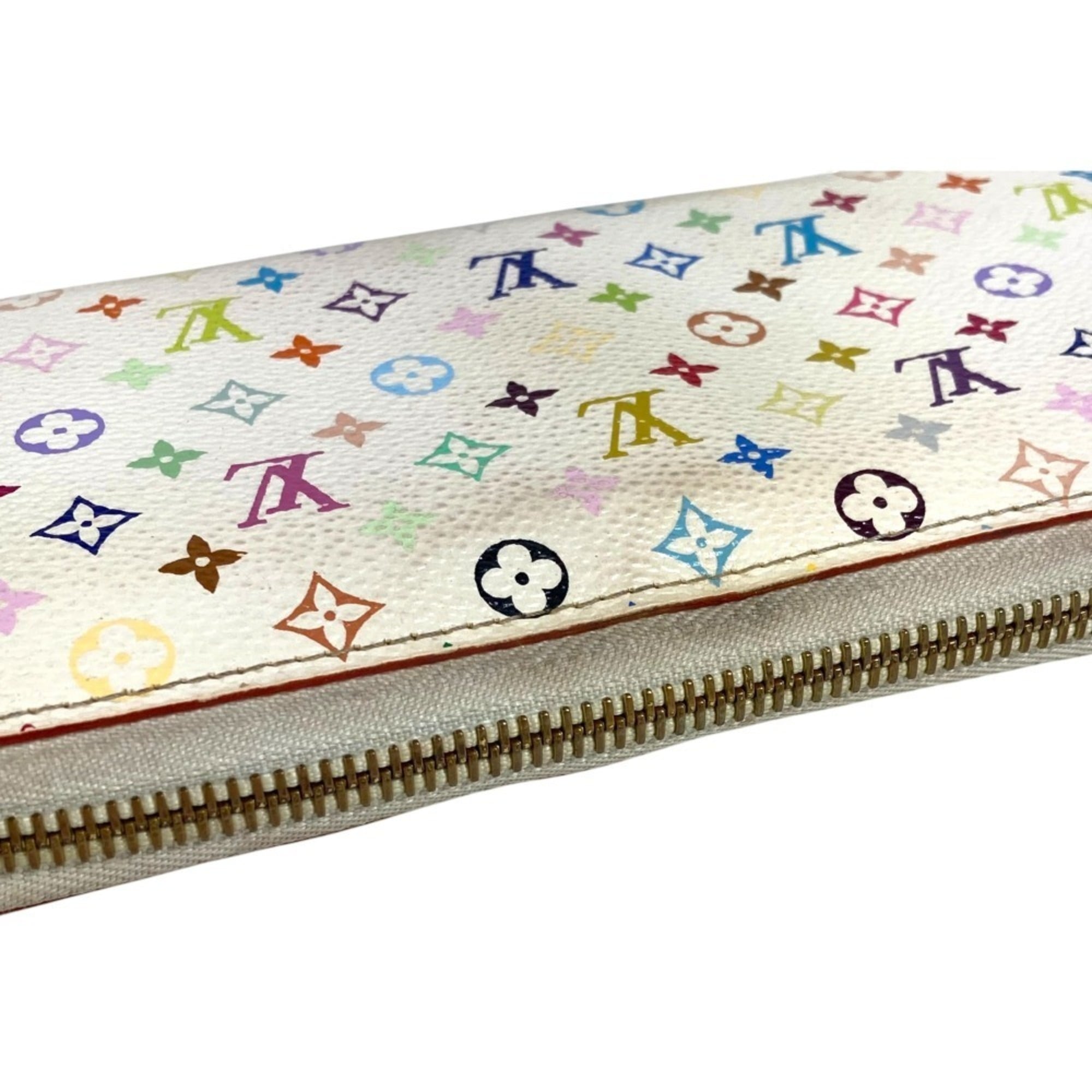 Louis Vuitton Pink White Monogram Multicolore Long Wallet (Bi-Fold) (Pre-Owned)