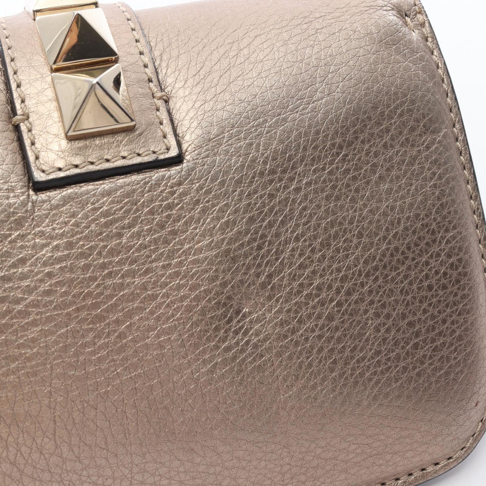 Valentino Gold Leather Shoulder Bag (Pre-Owned)