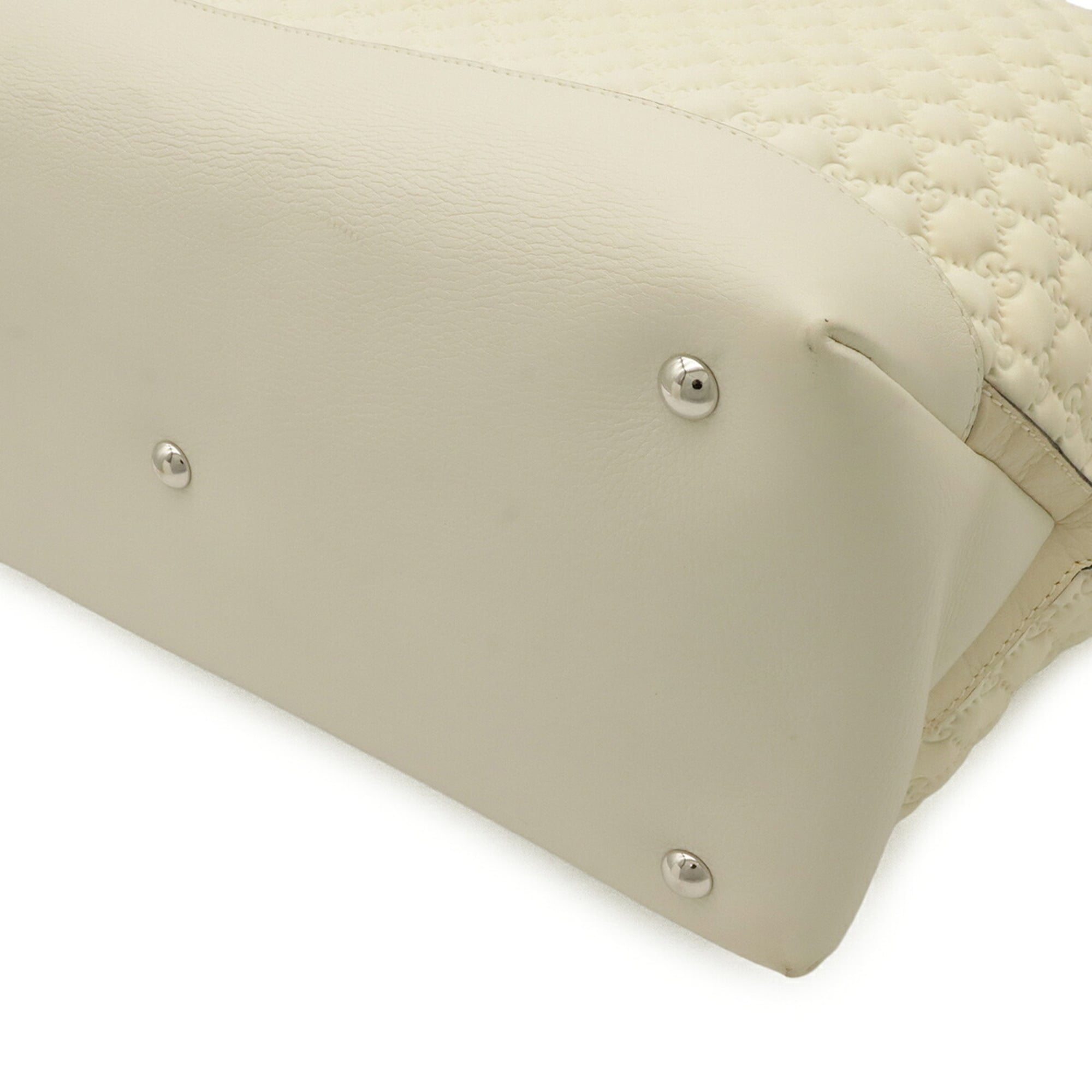 Gucci Cream Ivory Fabric Boston Bag Tote Bag (Pre-Owned)