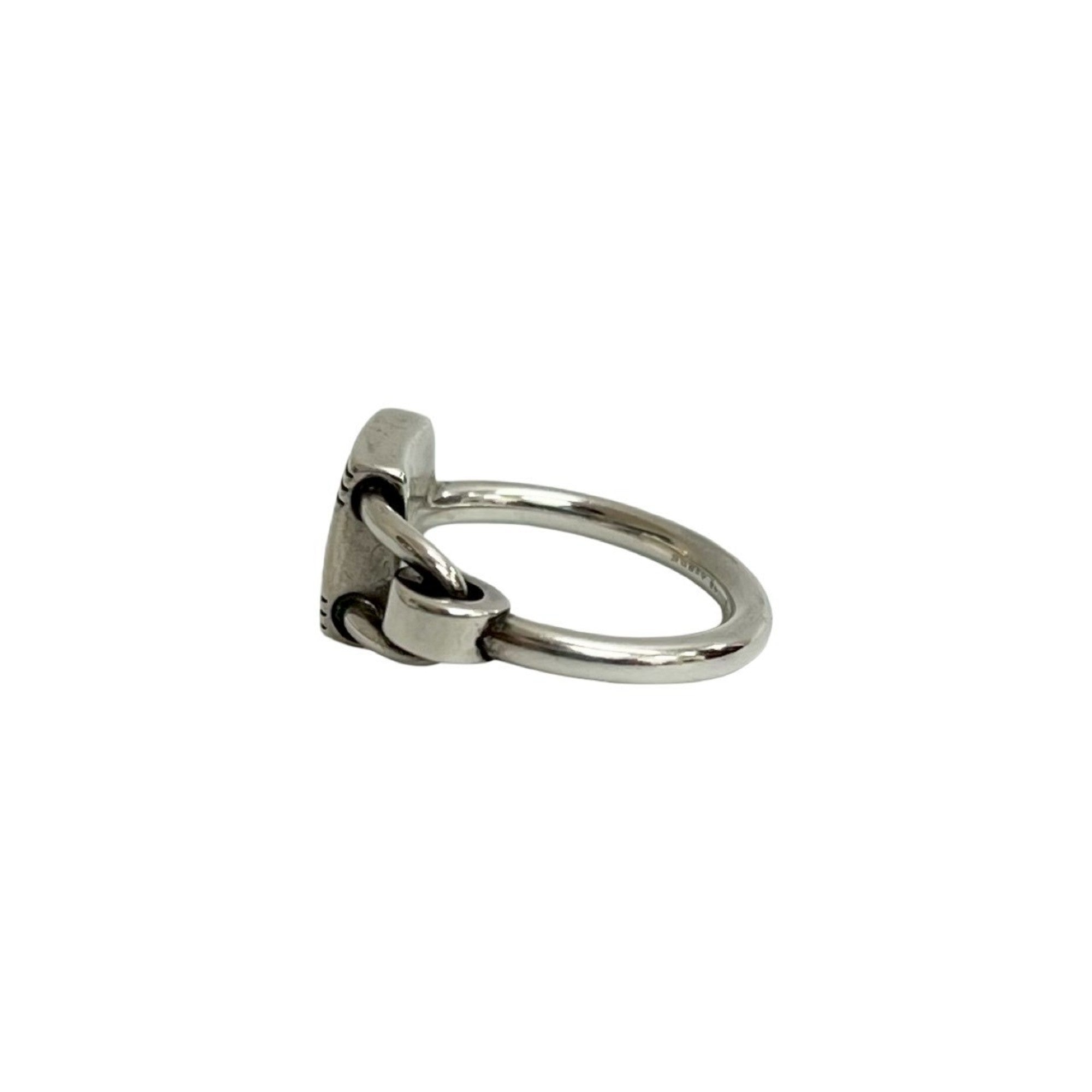 Hermes Silver Silver 925 Band Ring (Pre-Owned)