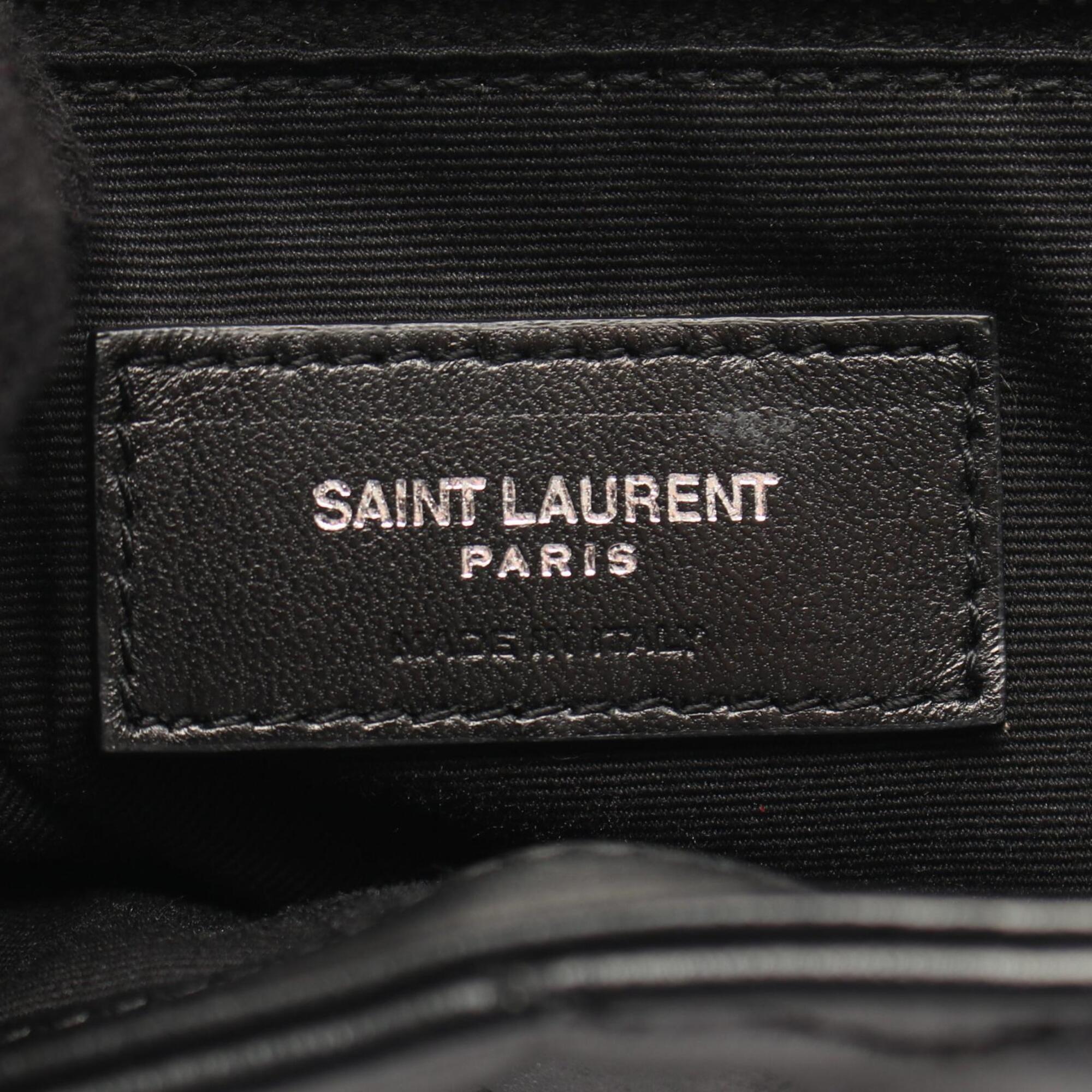 Saint Laurent Black Leather Backpack Handbag (Pre-Owned)