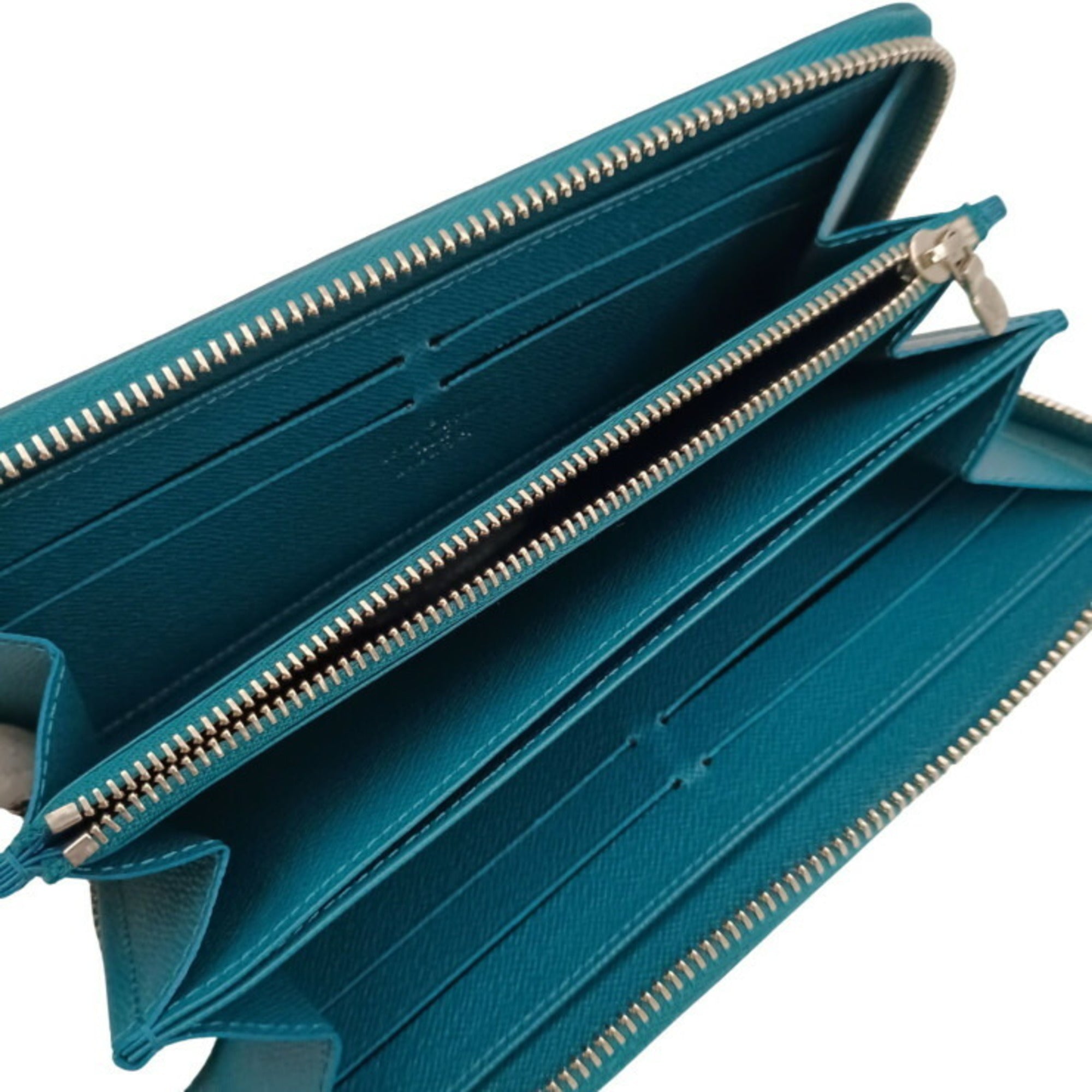Louis Vuitton Epi Blue Cyan Epi Leather Long Wallet (Bi-Fold) (Pre-Owned)