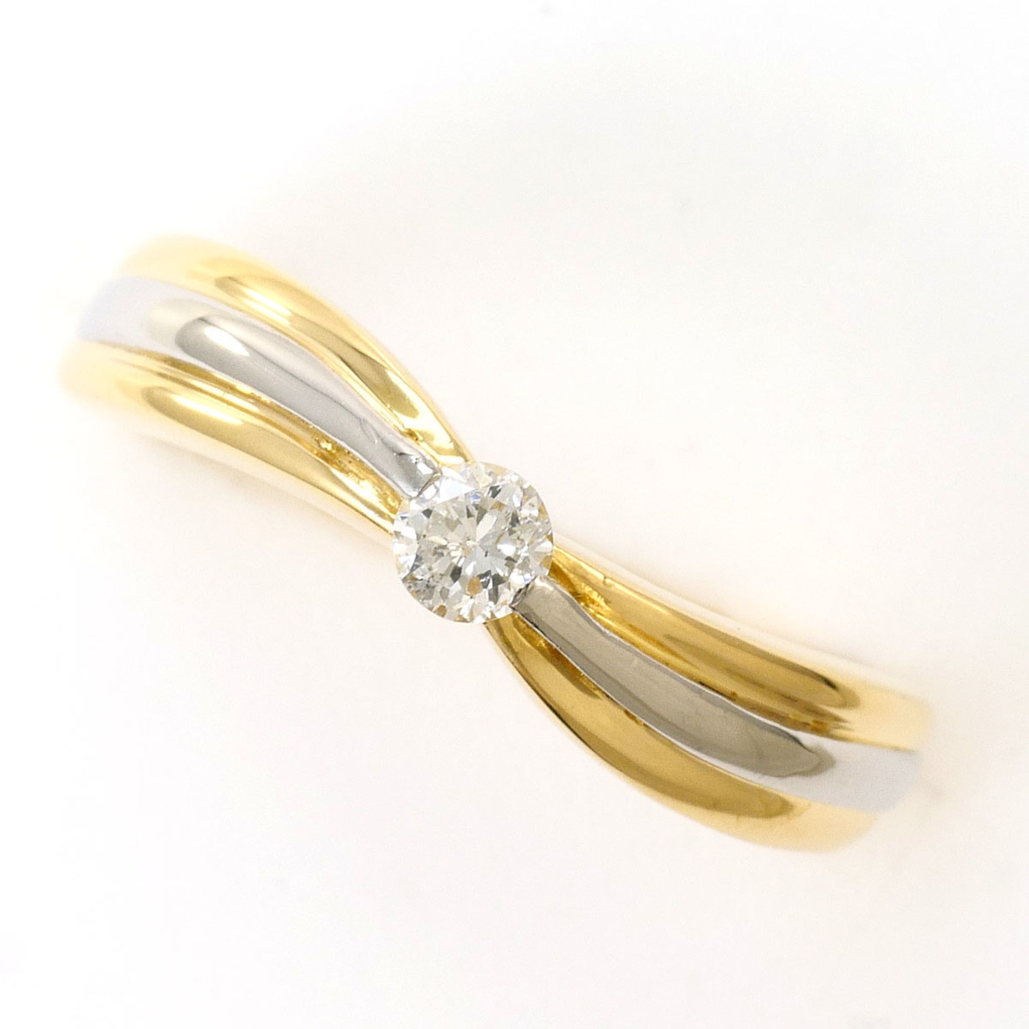 Unbranded Platinum Yellow Gold Yellow Gold (18K) Platinum 900 Band Ring (Pre-Owned)