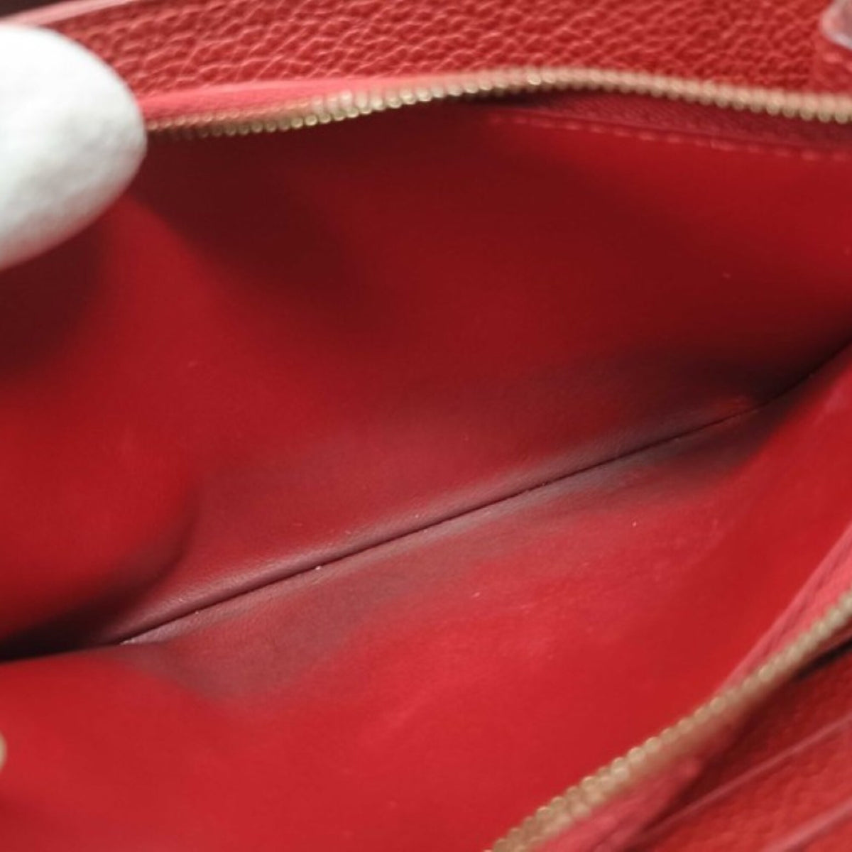 Louis Vuitton Monogram Empreinte Cerise Red Color Monogram Empreinte Long Wallet (Bi-Fold) (Pre-Owned)