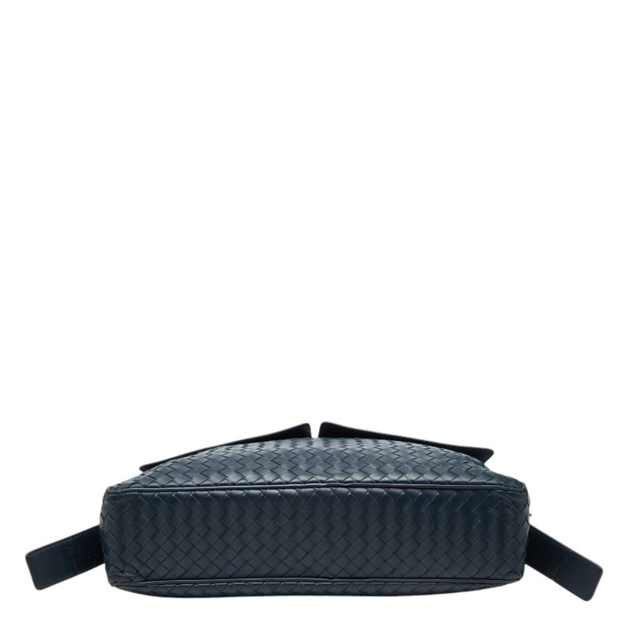 Bottega Veneta Navy Leather Shoulder Bag (Pre-Owned)