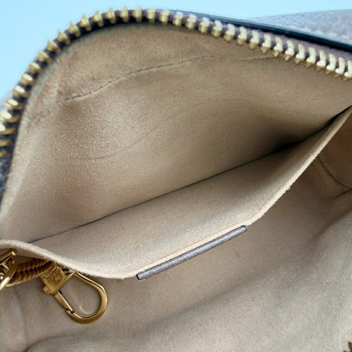 Gucci Sherry Line Beige Brown Gg Supreme Leather Shoulder Bag (Pre-Owned)