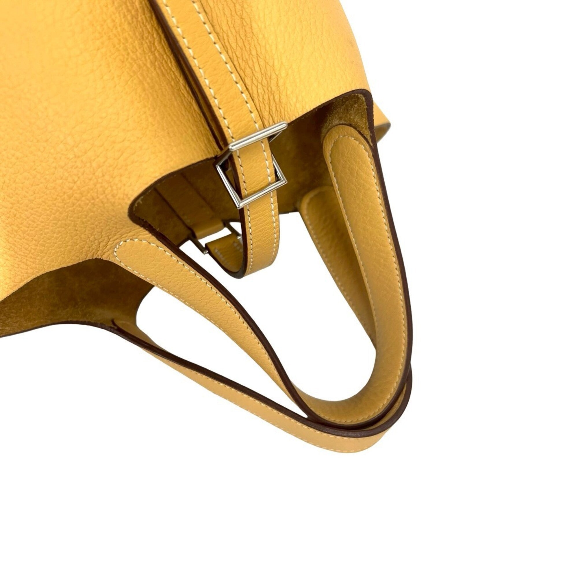 Hermes Yellow Taurillon Clemence Leather Handbag Tote Bag (Pre-Owned)