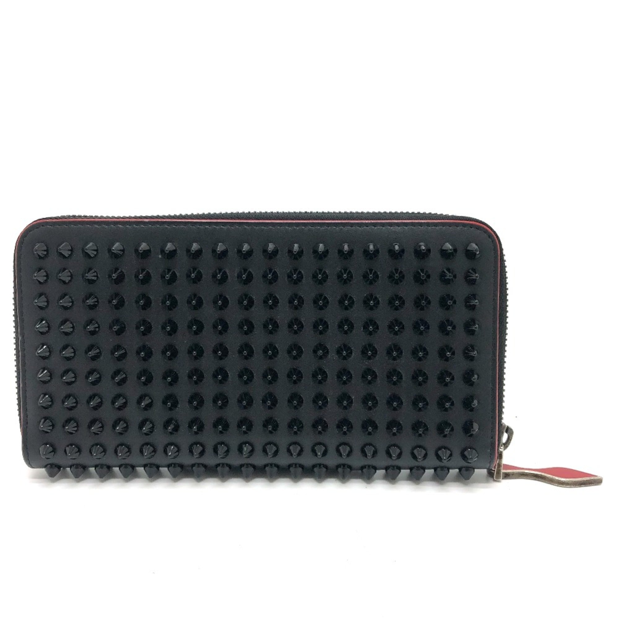 Christian Louboutin Black Leather Long Wallet (Bi-Fold) (Pre-Owned)