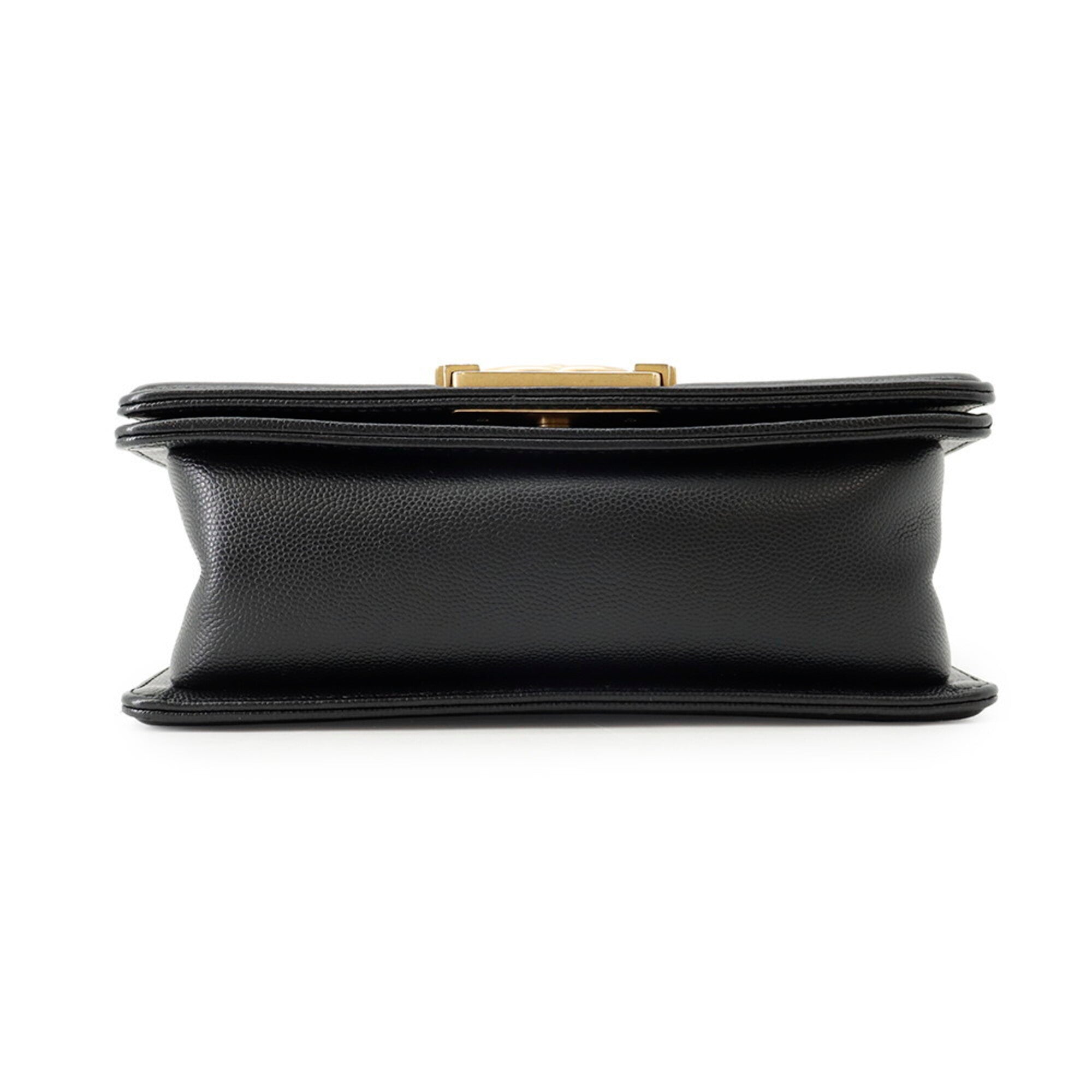 Chanel Matelasse Black Grained Calfskin Handbag Shoulder Bag (Pre-Owned)