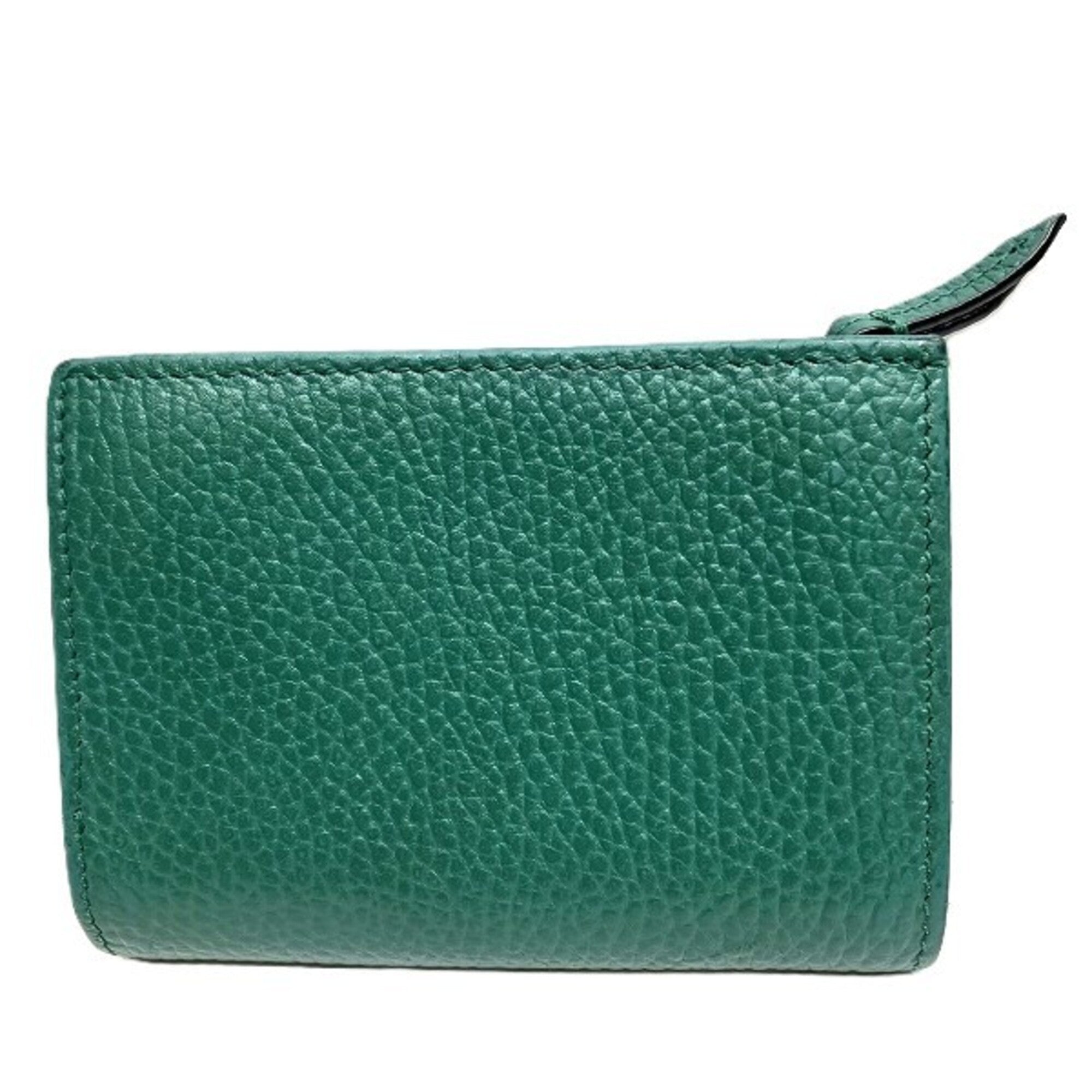Gucci Green Leather Wallet (Bi-Fold) (Pre-Owned)