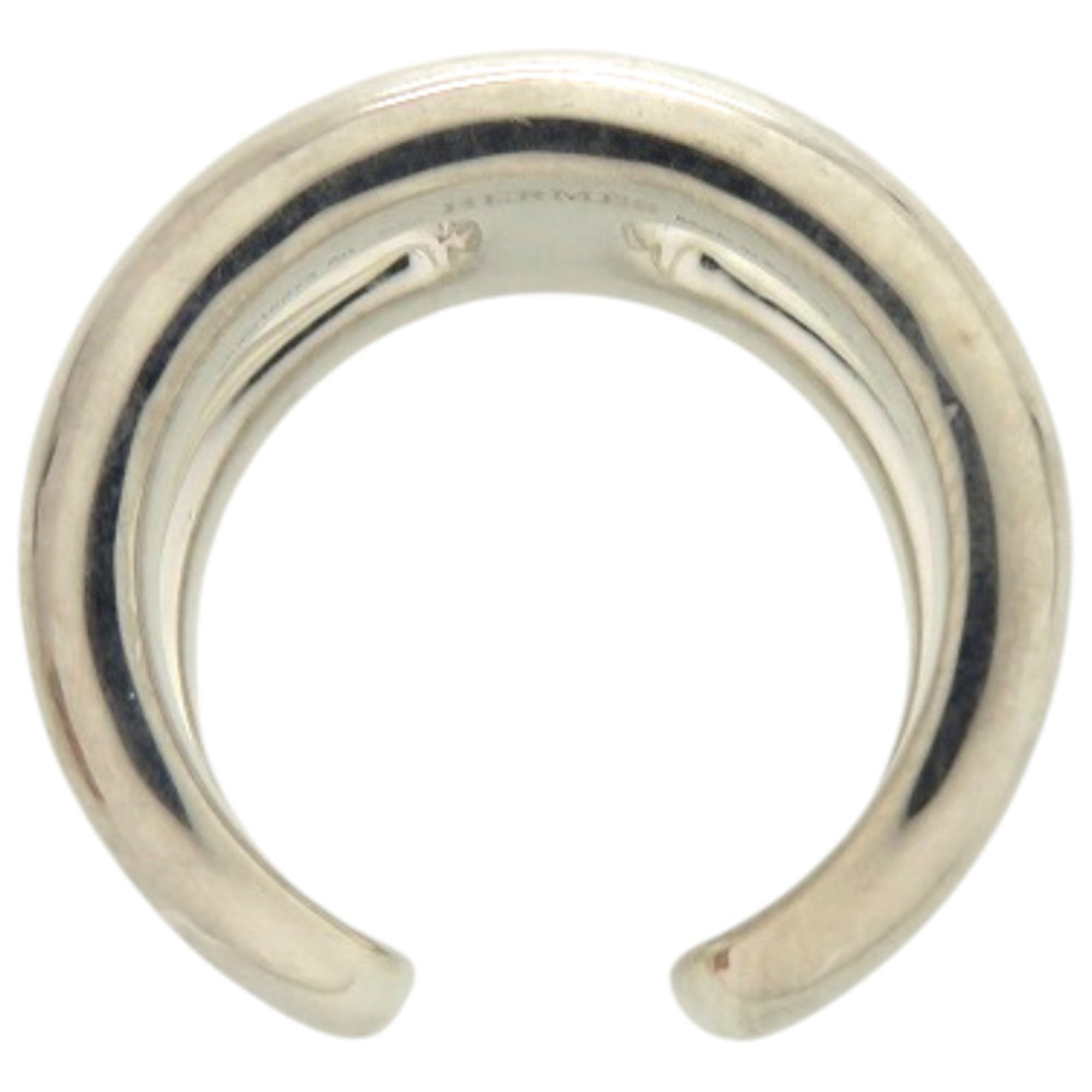 Hermes Silver Silver 925 Band Ring (Pre-Owned)