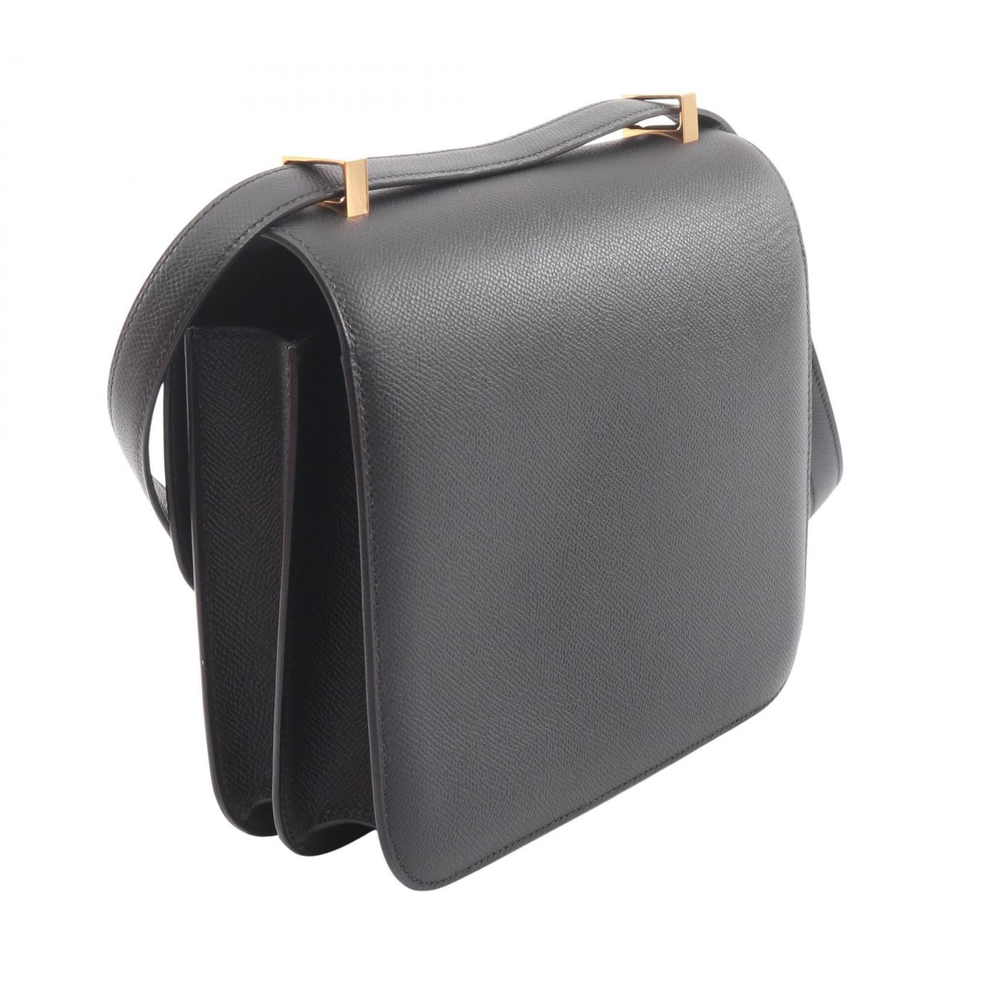 Hermes Black Epsom Leather Leather Handbag Shoulder Bag (Pre-Owned)