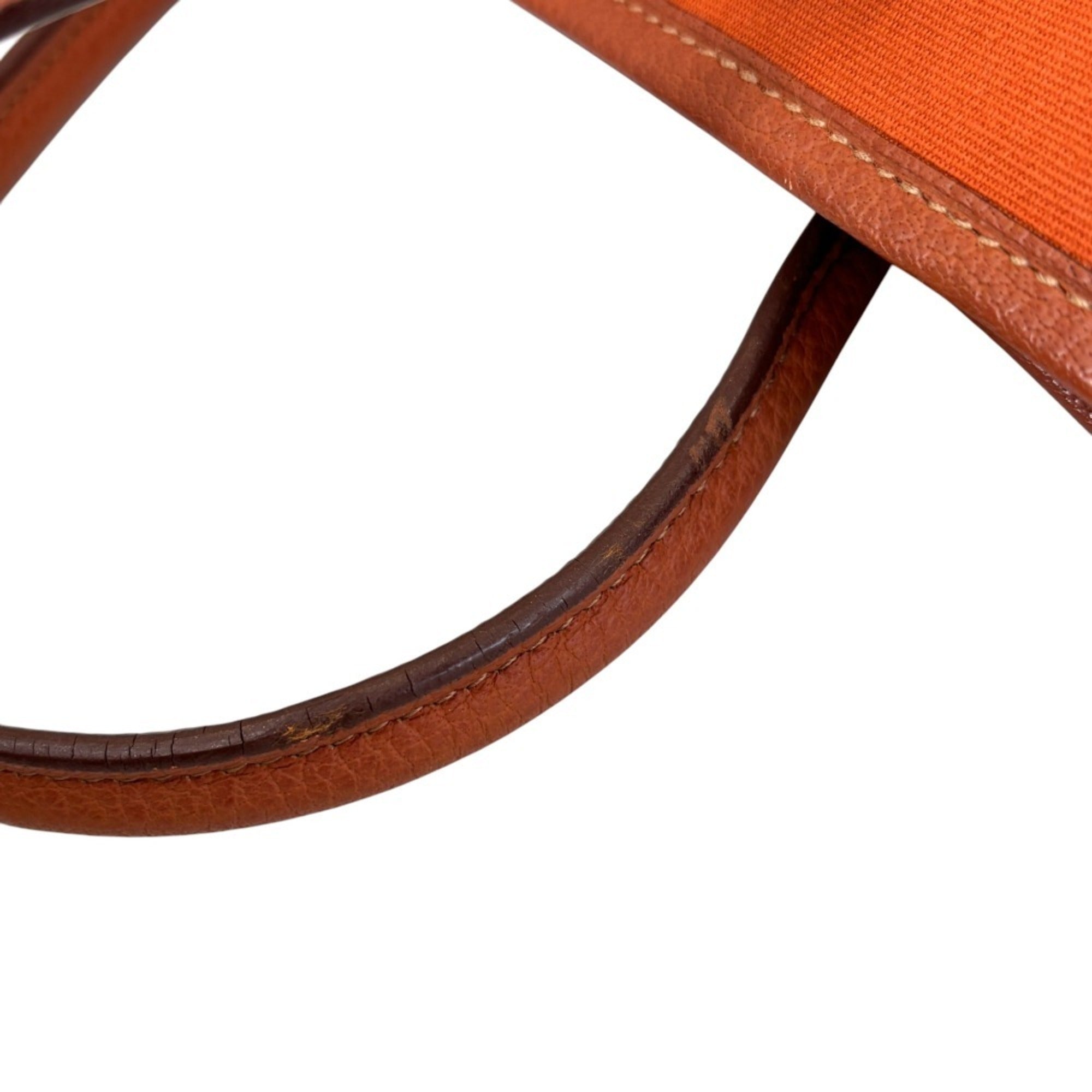 Hermes Orange Potiron Toile Officier Negonda Leather Tote Bag (Pre-Owned)