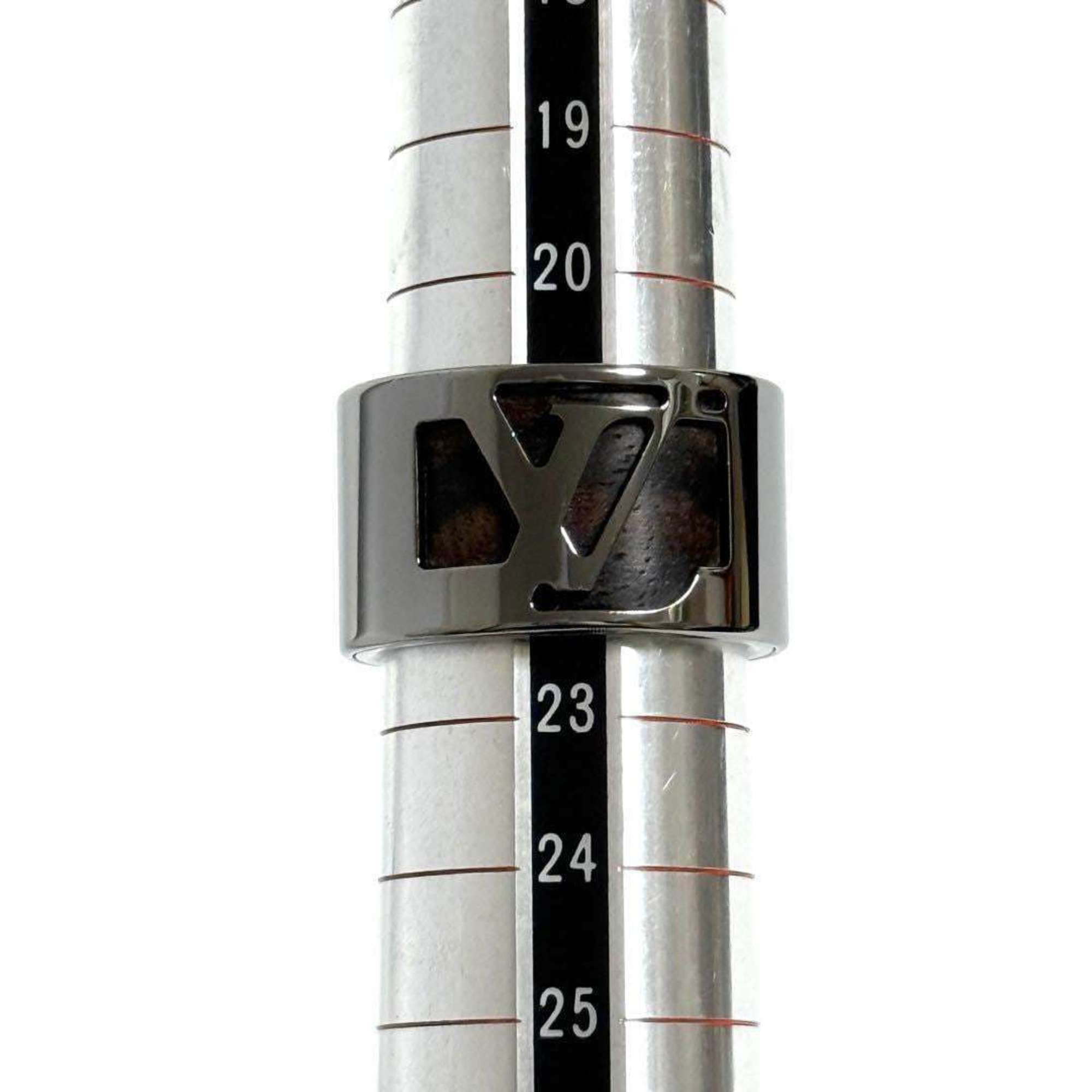 Louis Vuitton Silver Metal Band Ring (Pre-Owned)