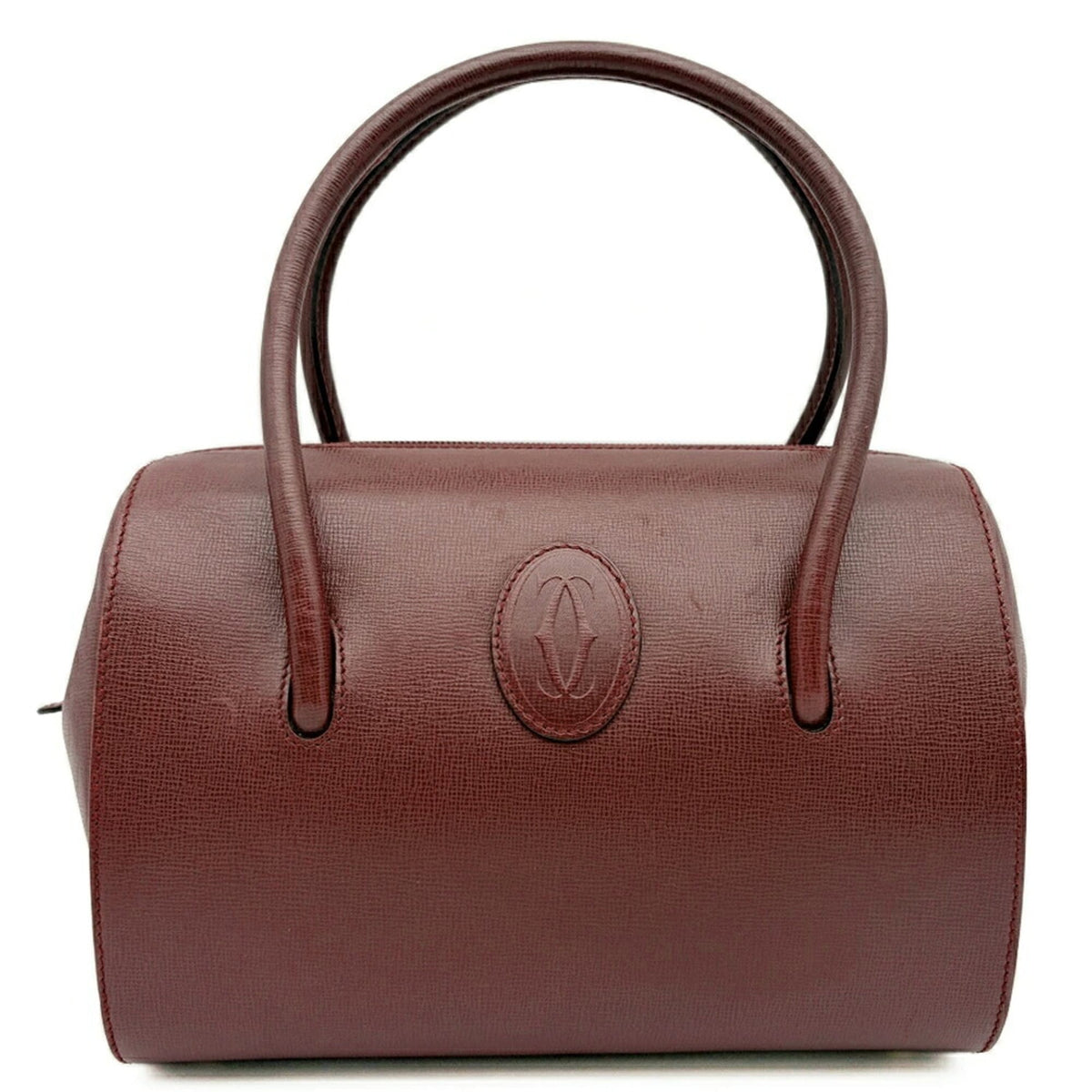 Cartier Must Bordeaux Leather Handbag (Pre-Owned)