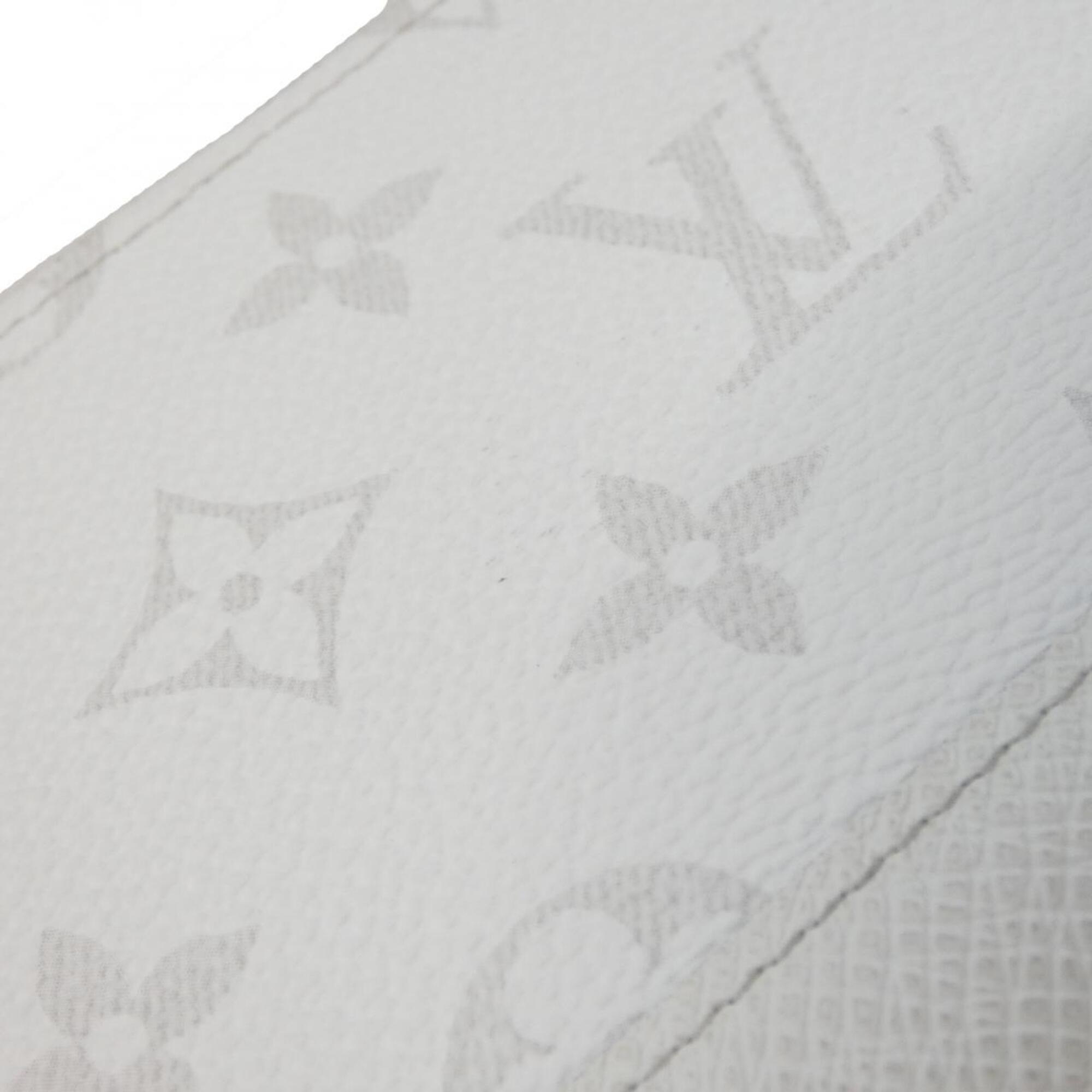 Louis Vuitton White Coated Canvas Leather Long Wallet (Bi-Fold) (Pre-Owned)