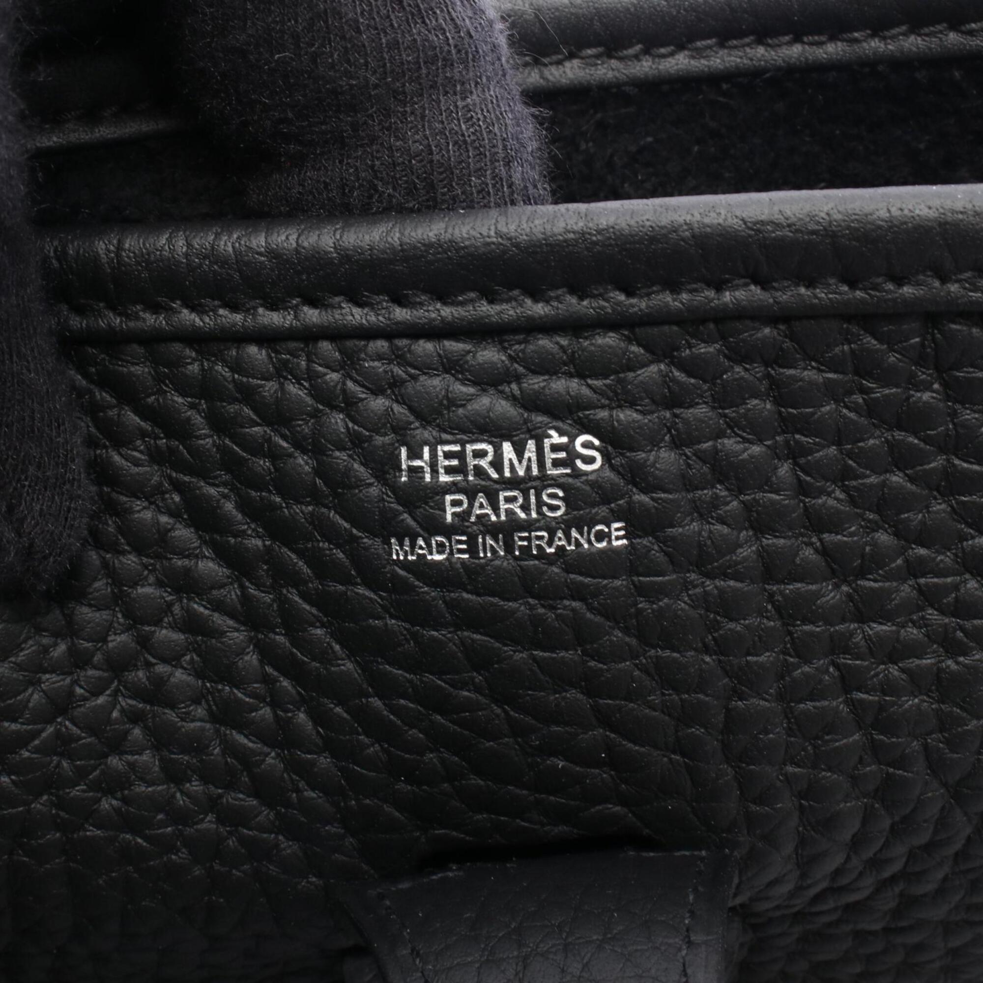 Hermes Black Taurillon Clemence Leather Handbag Shoulder Bag (Pre-Owned)