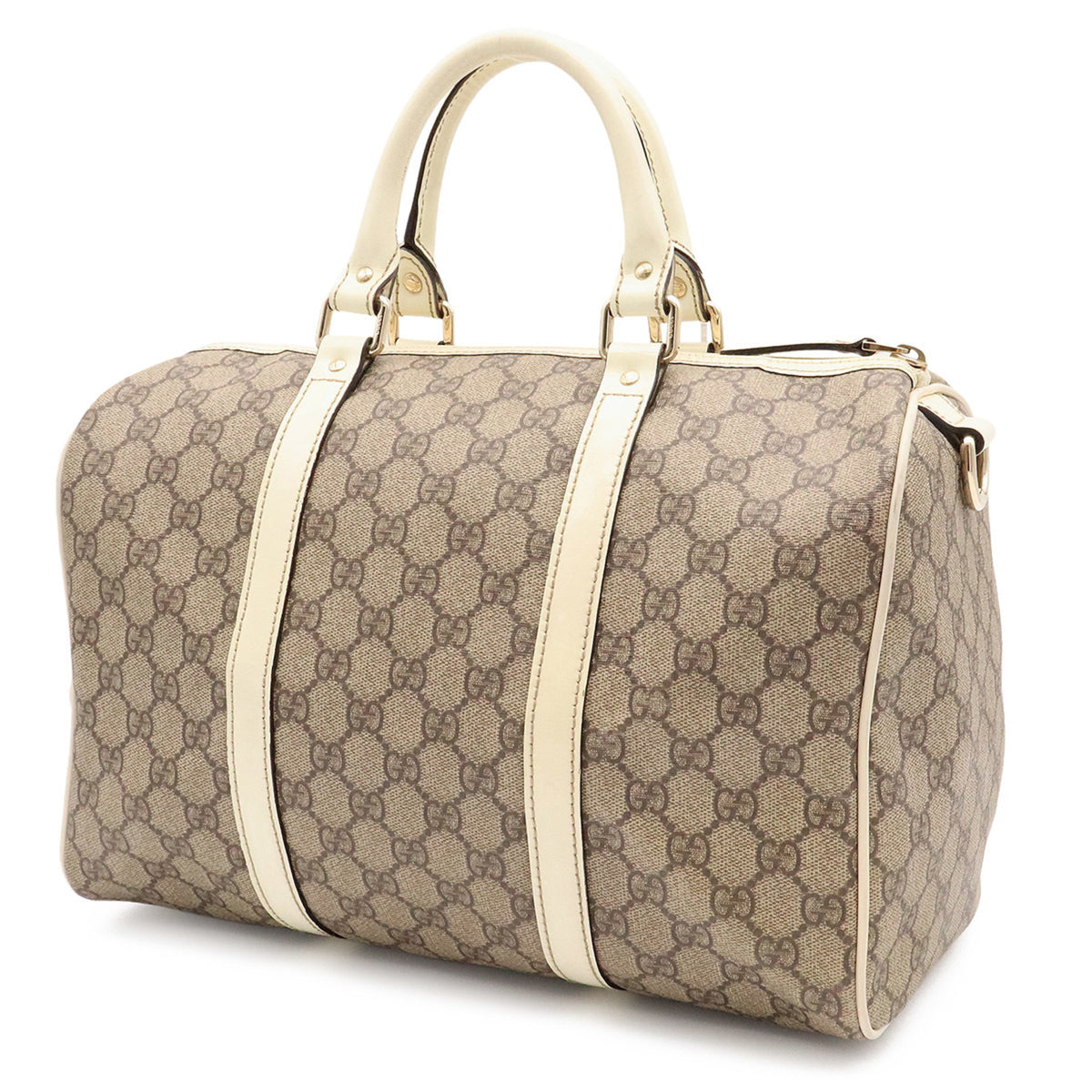 Gucci Cream Grayish Gg Supreme Handbag (Pre-Owned)