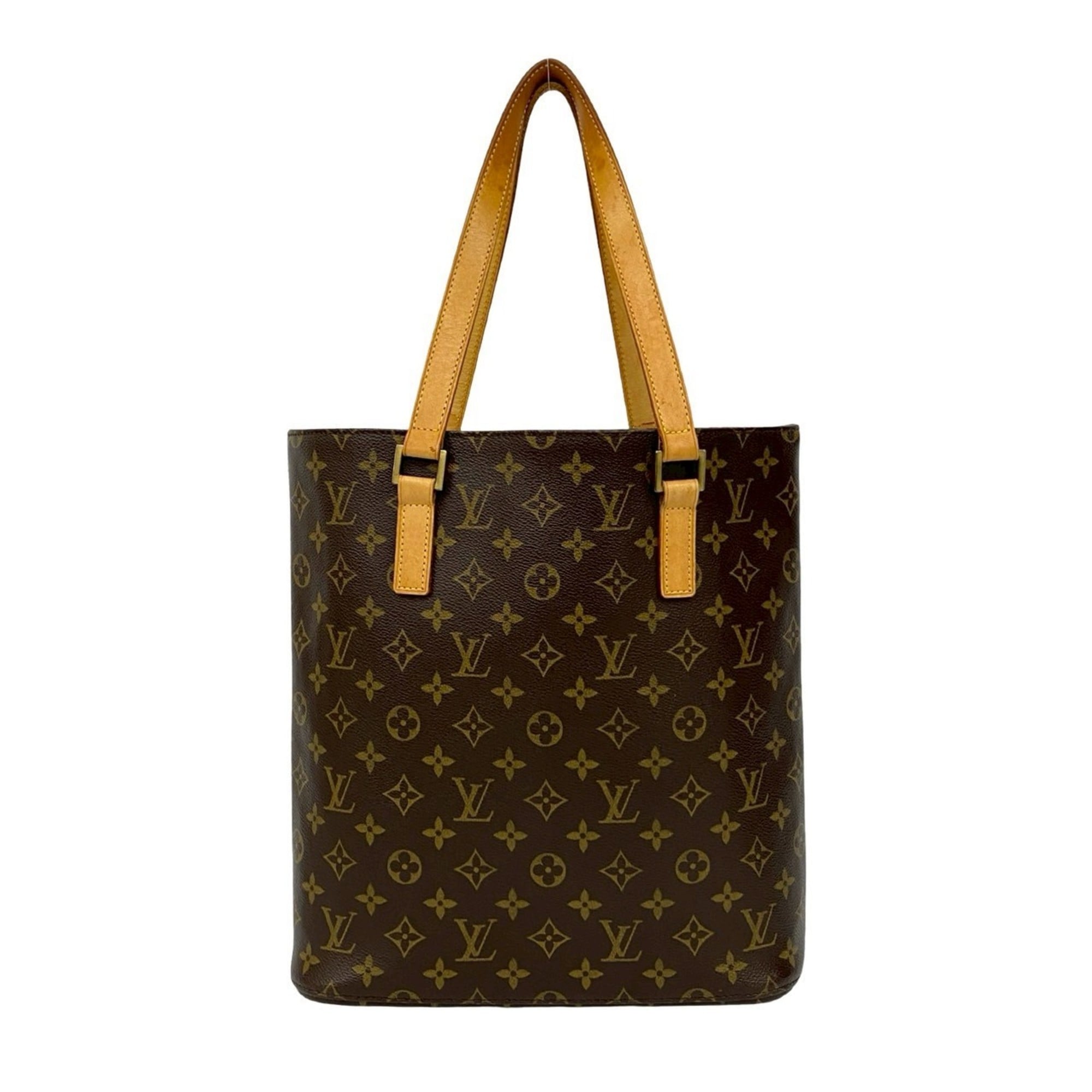 Louis Vuitton Brown Leather Pvc Shoulder Bag Tote Bag (Pre-Owned)