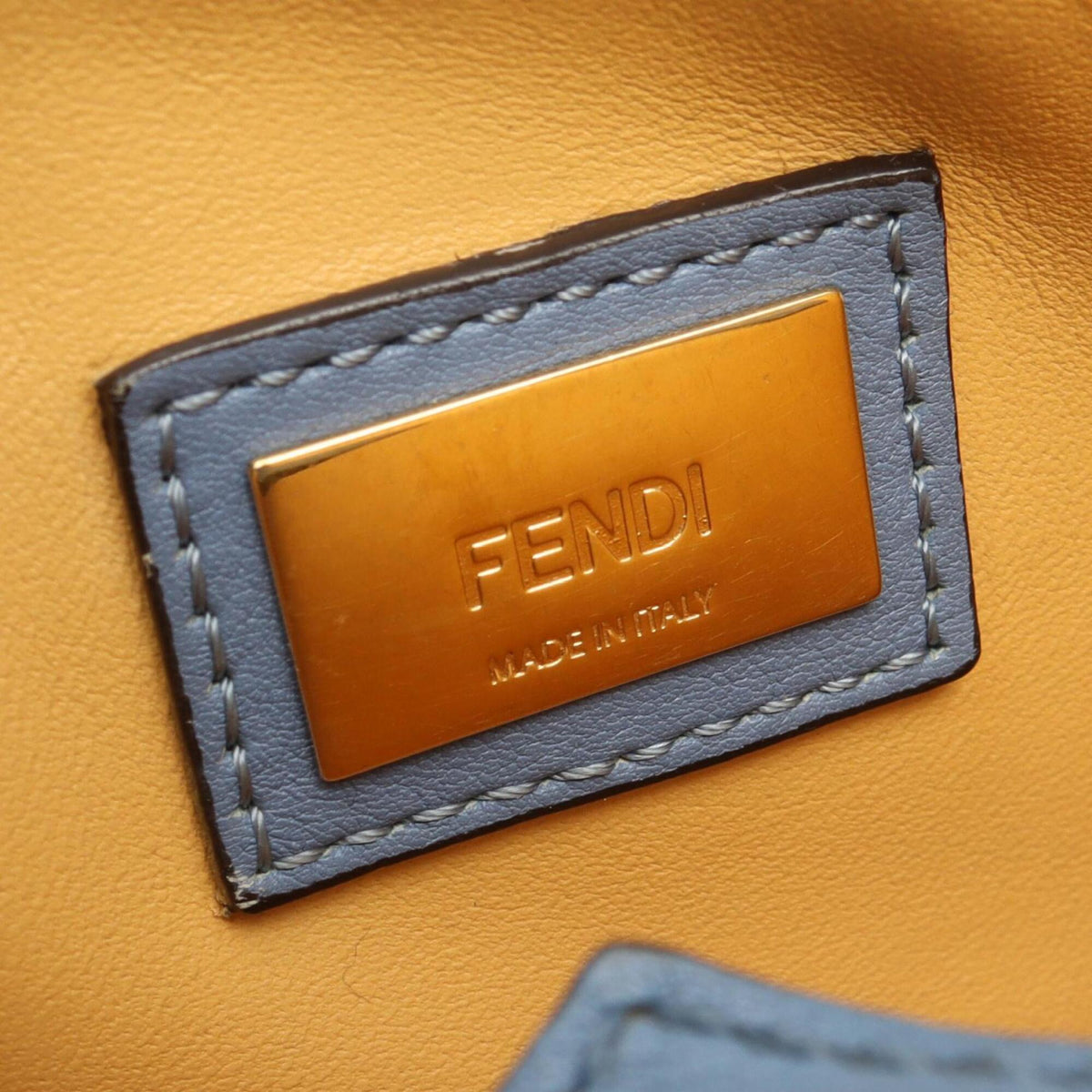 Fendi Blue Bordeaux Leather Handbag (Pre-Owned)
