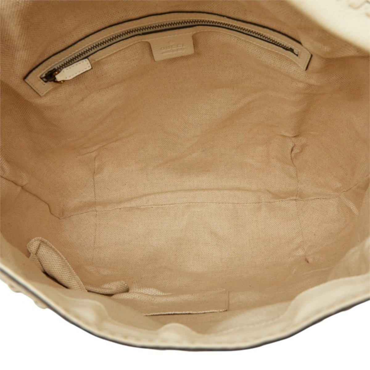 Gucci Ivory Canvas Shoulder Bag Tote Bag (Pre-Owned)
