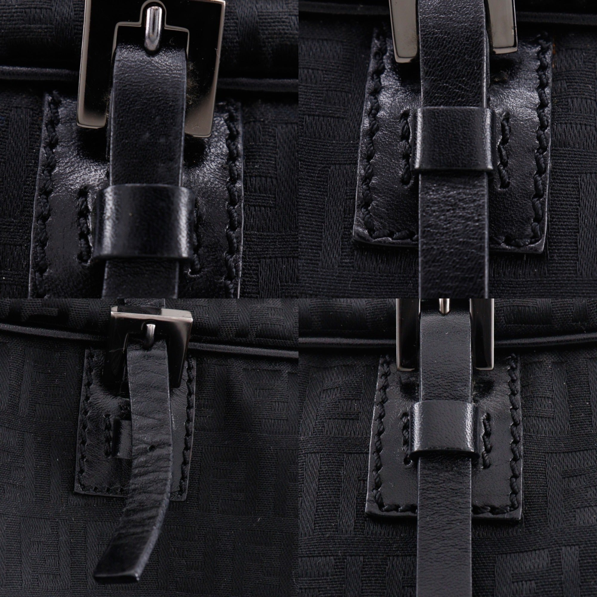Fendi Zucchino Black Nylon Canvas Tote Bag (Pre-Owned)