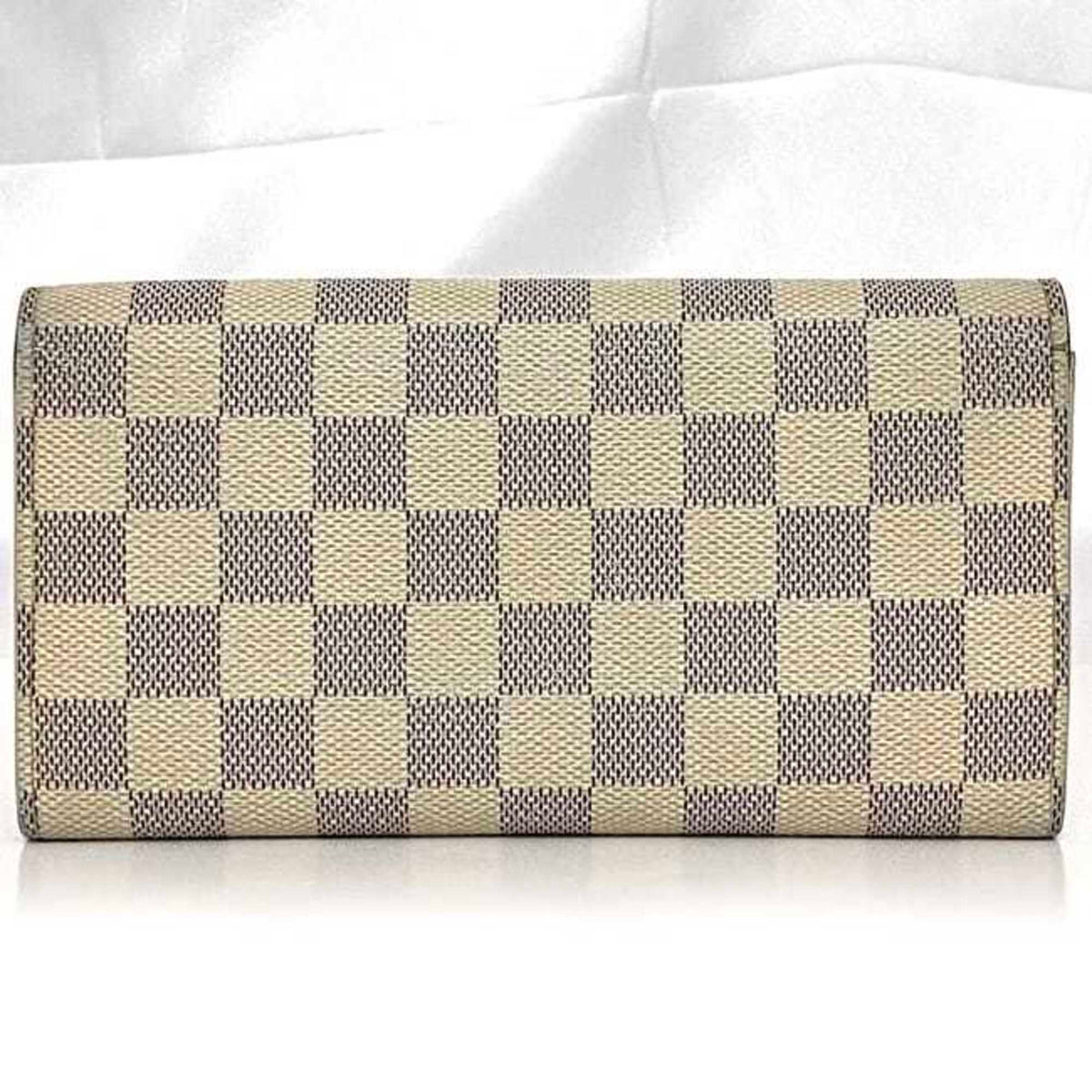 Louis Vuitton Damier Azur Gray White Damier Canvas Long Wallet (Bi-Fold) (Pre-Owned)