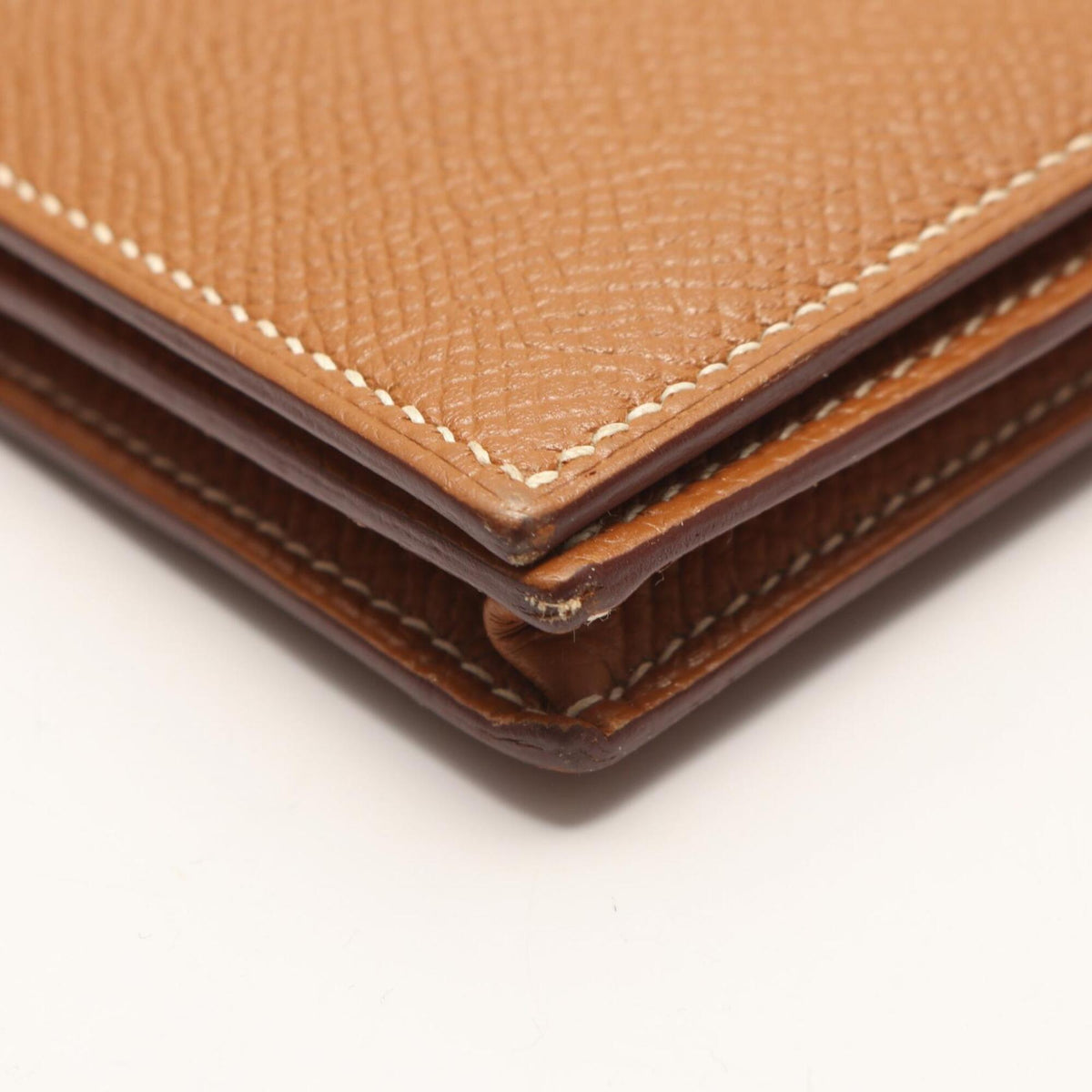 Hermes Brown Epsom Leather Long Wallet (Bi-Fold) (Pre-Owned)