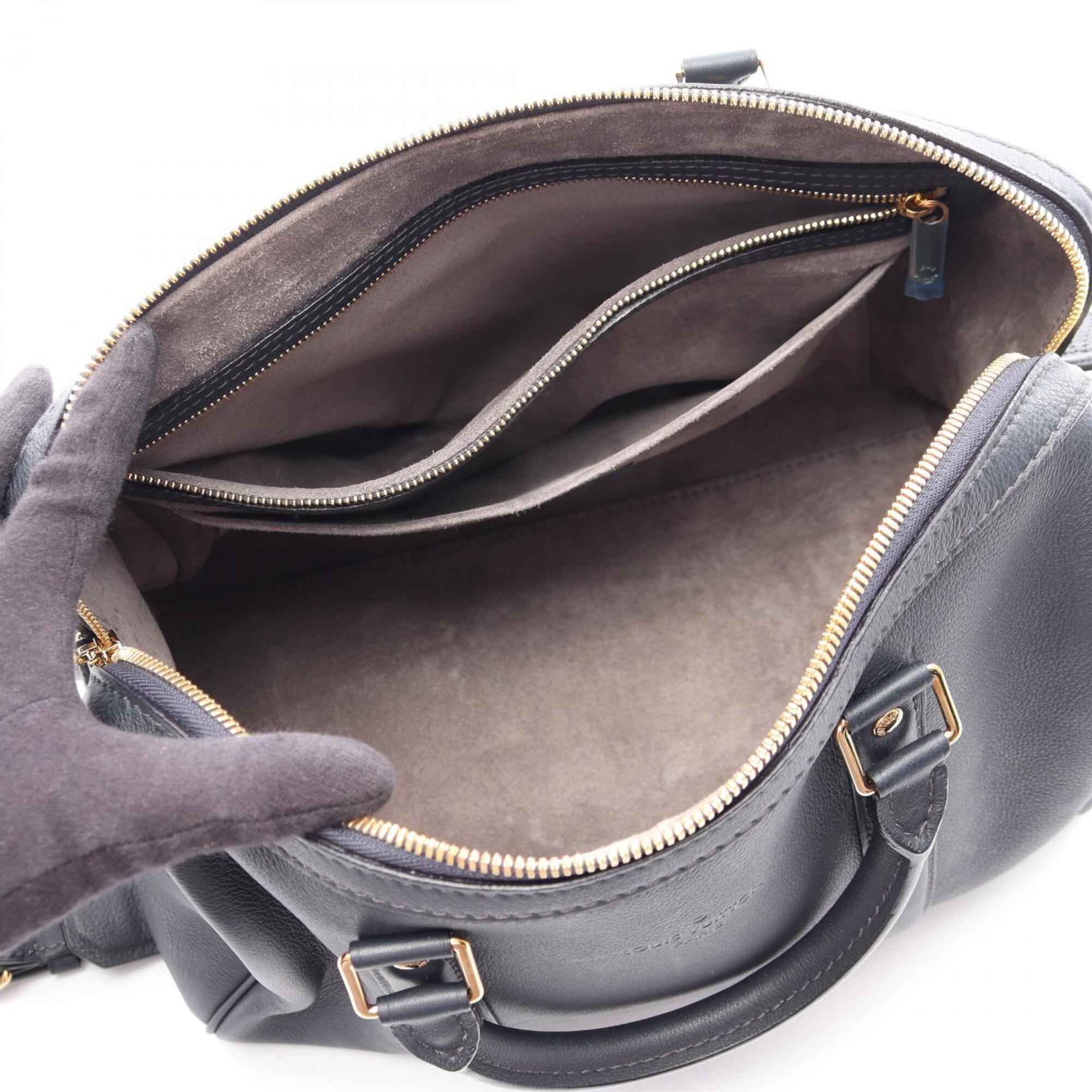 Louis Vuitton Navy Leather Handbag (Pre-Owned)