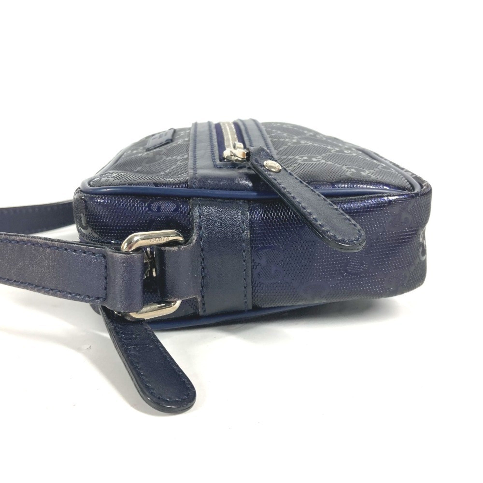 Gucci Gg Imprimé Blue Gg Imprimé Pochette Shoulder Bag (Pre-Owned)