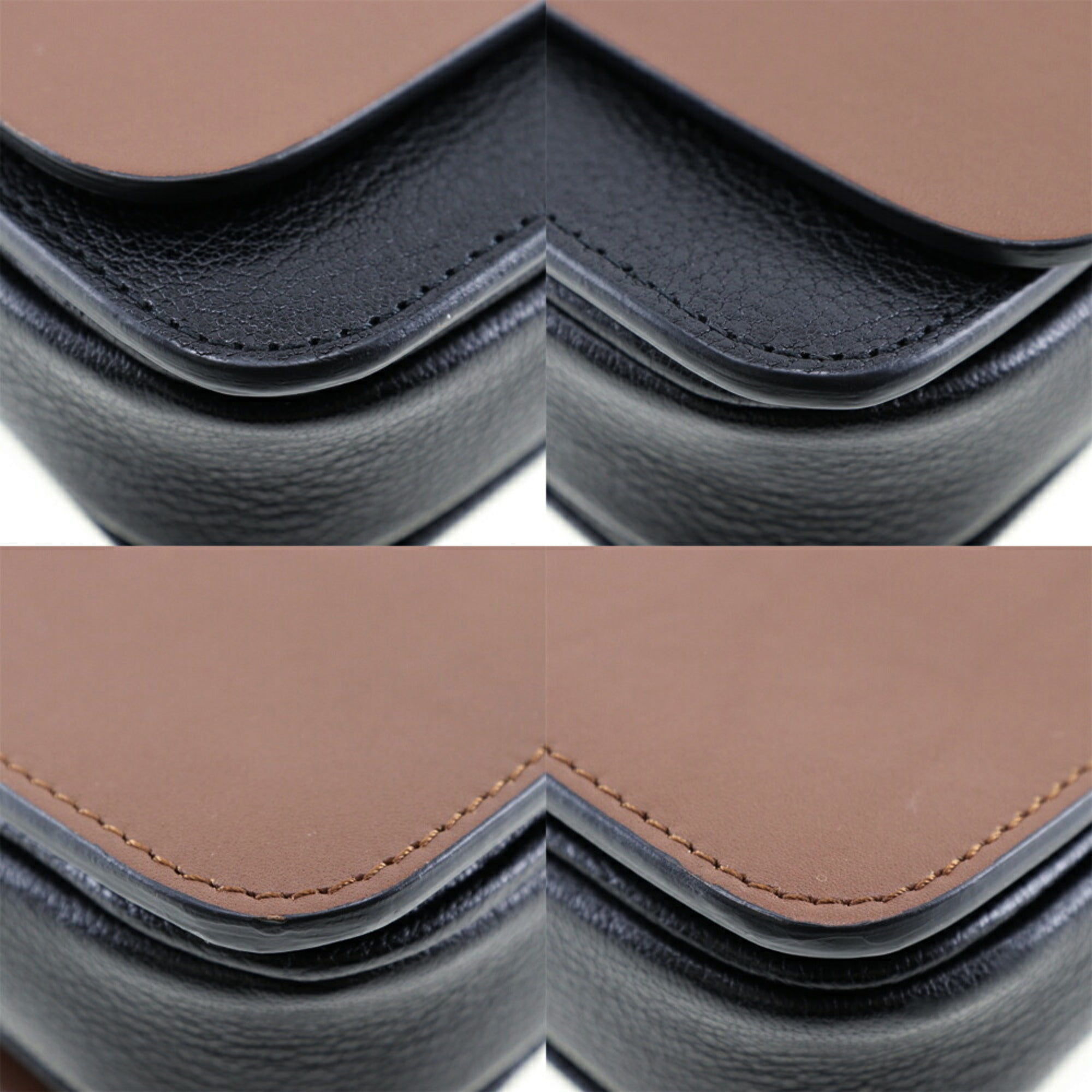 Burberry Black Brown Leather Shoulder Bag (Pre-Owned)