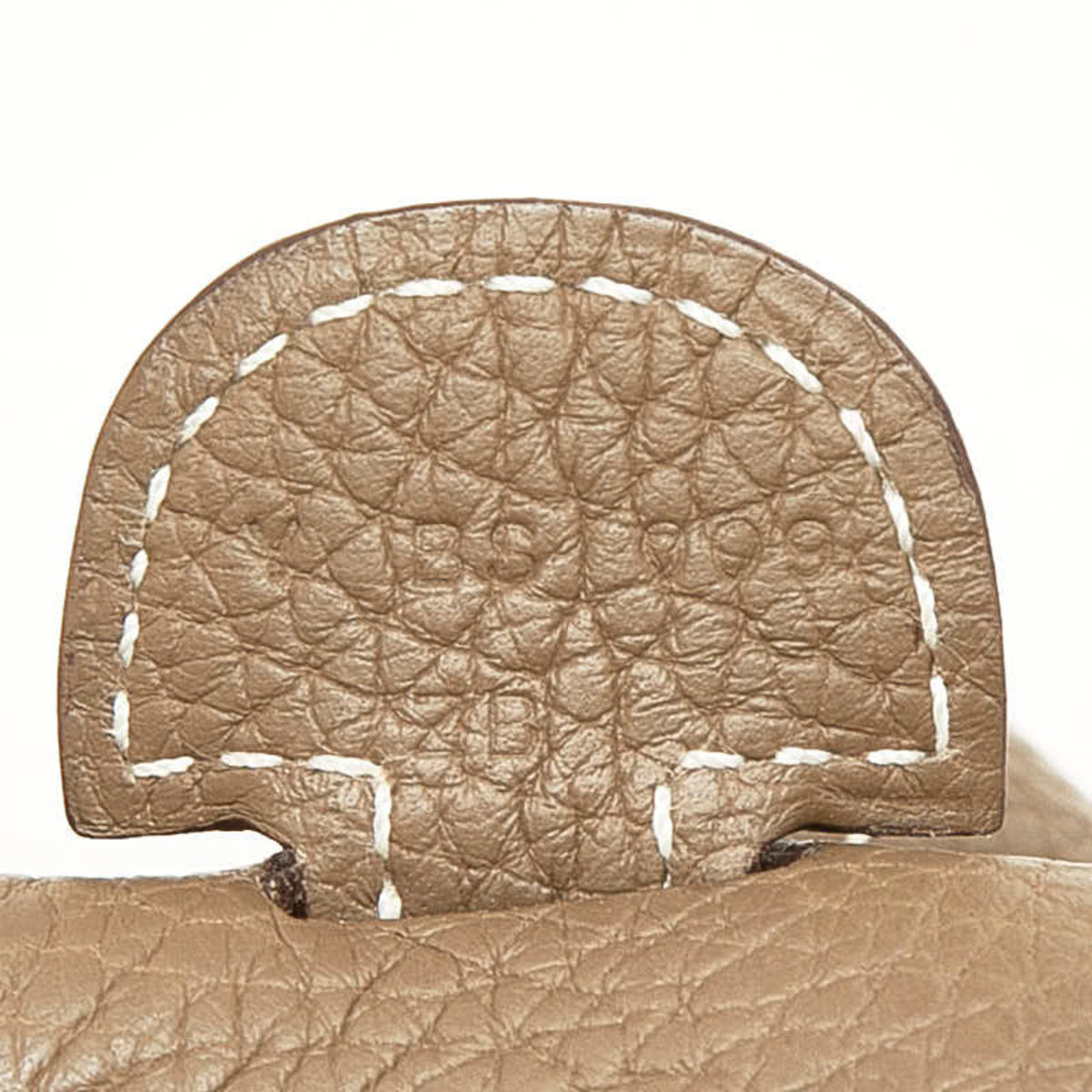 Hermes Etoupe Gray Taurillon Clemence Leather Shoulder Bag (Pre-Owned)