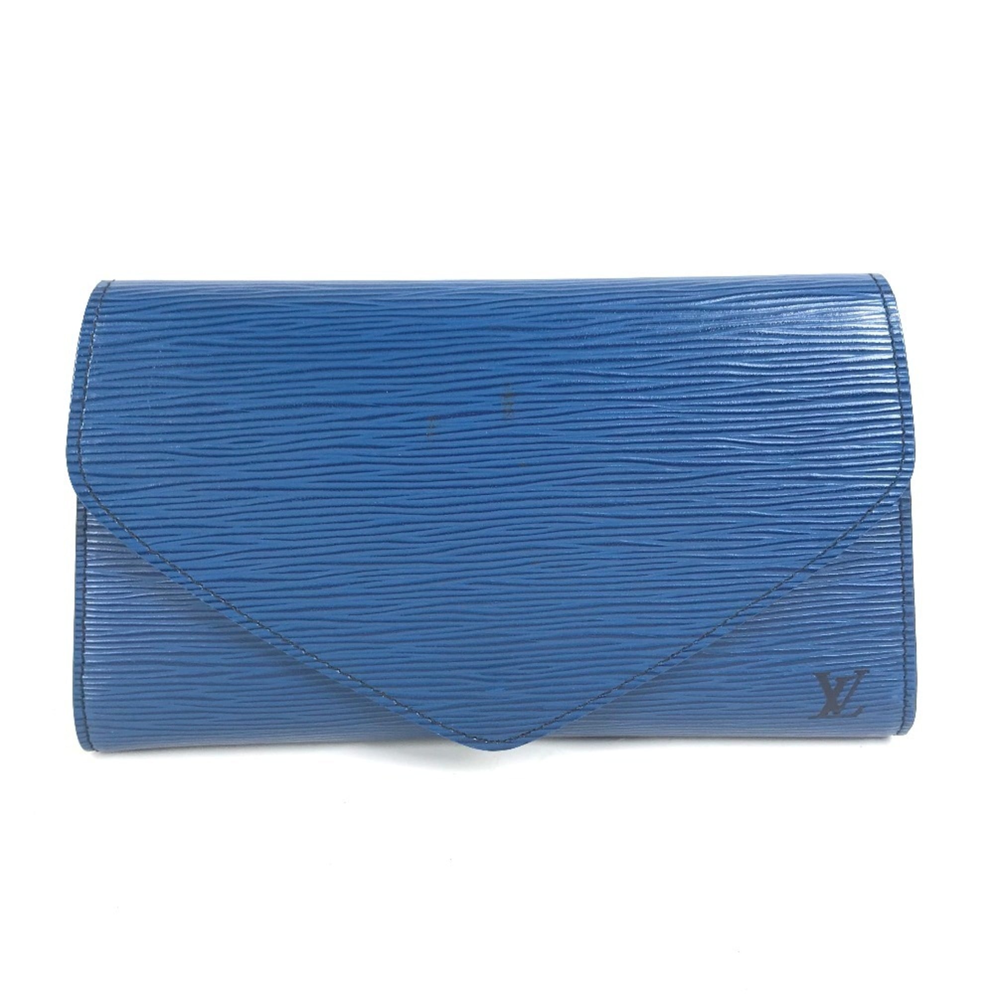 Louis Vuitton Blue Galle Toledo Blue Epi Leather Clutch Bag Pouch (Pre-Owned)